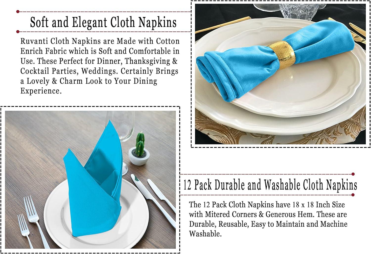 Poly Cotton Enrich Twill Cloth Napkins (Set of 12)