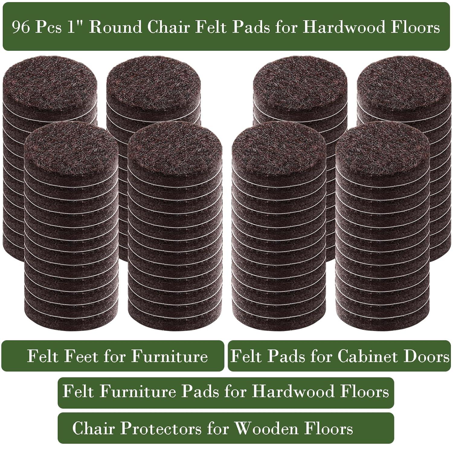 Fursafe&Q Felt Furniture Pads, Furniture Felt Pads for Hardwood Floors -Self Adhesive Chair Leg Floor Protectors, Protect from Nicks, Dents and Scratches, Chair Feet Protectors 136 Pcs Chair Feet