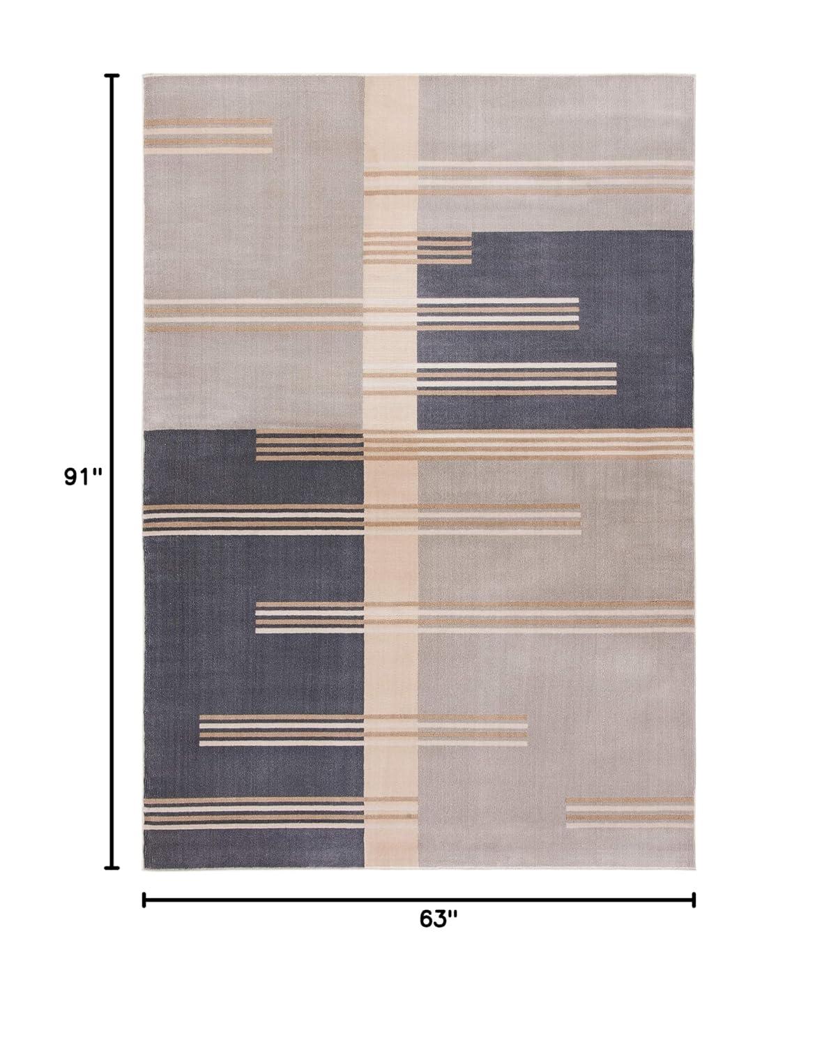 Orwell ORW304 Power Loomed Indoor Area Rug - 5'3"x7'7" - Grey/Charcoal - Safavieh