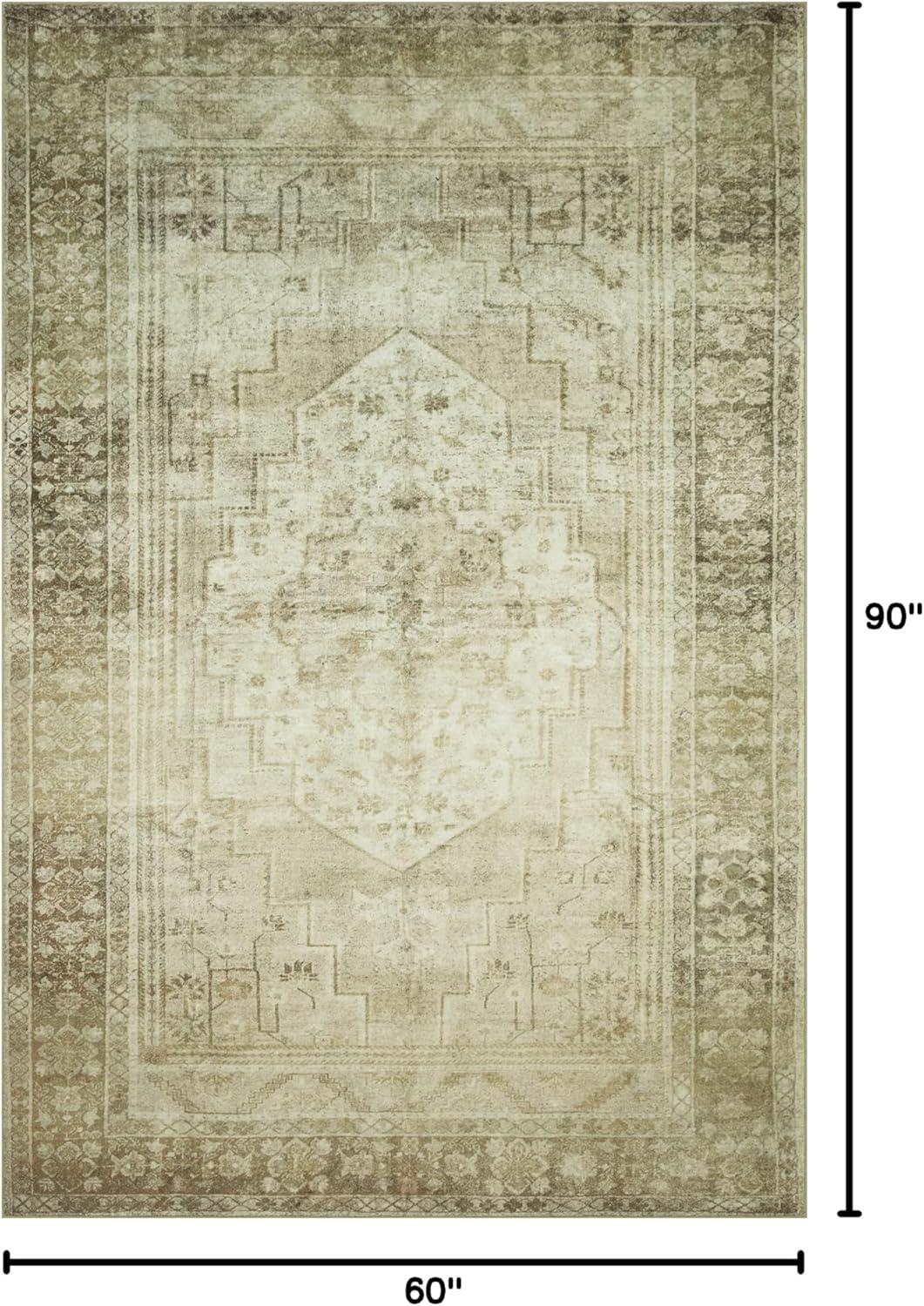 Banks IV Rug by Magnolia Home by Joanna Gaines x Loloi - Natural and Granite / 5' x 7'6"