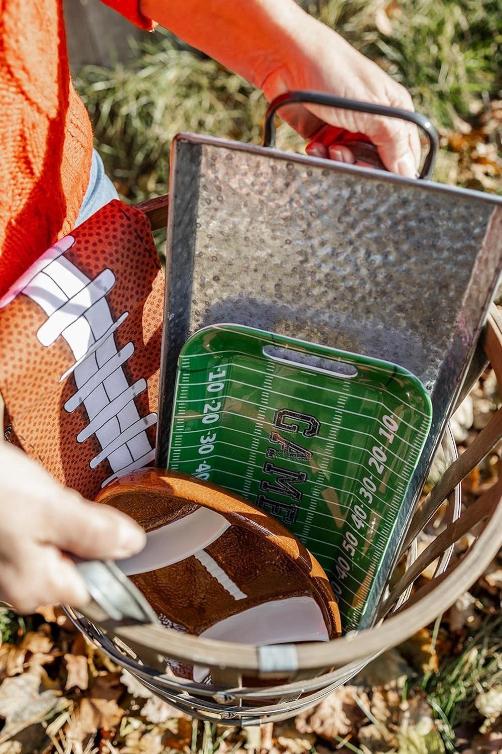 Boston International - 15" x 8" Melamine Serving Tray - Game Day