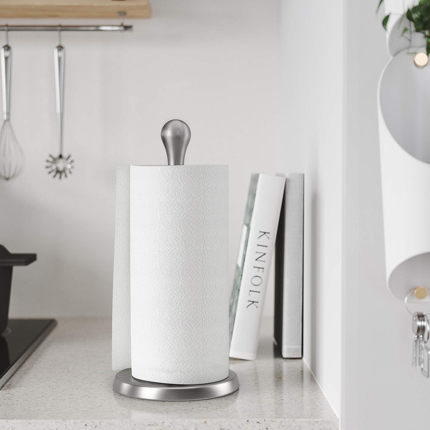 Modern Black Stainless Steel Freestanding Paper Towel Holder