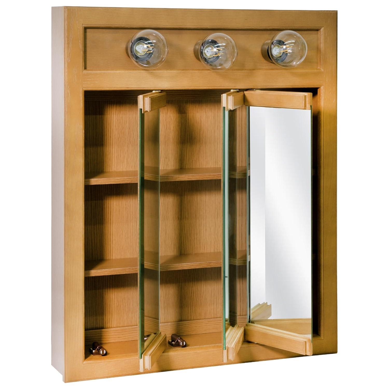 Richland 24-Inch Wood Medicine Cabinet in Nutmeg Oak