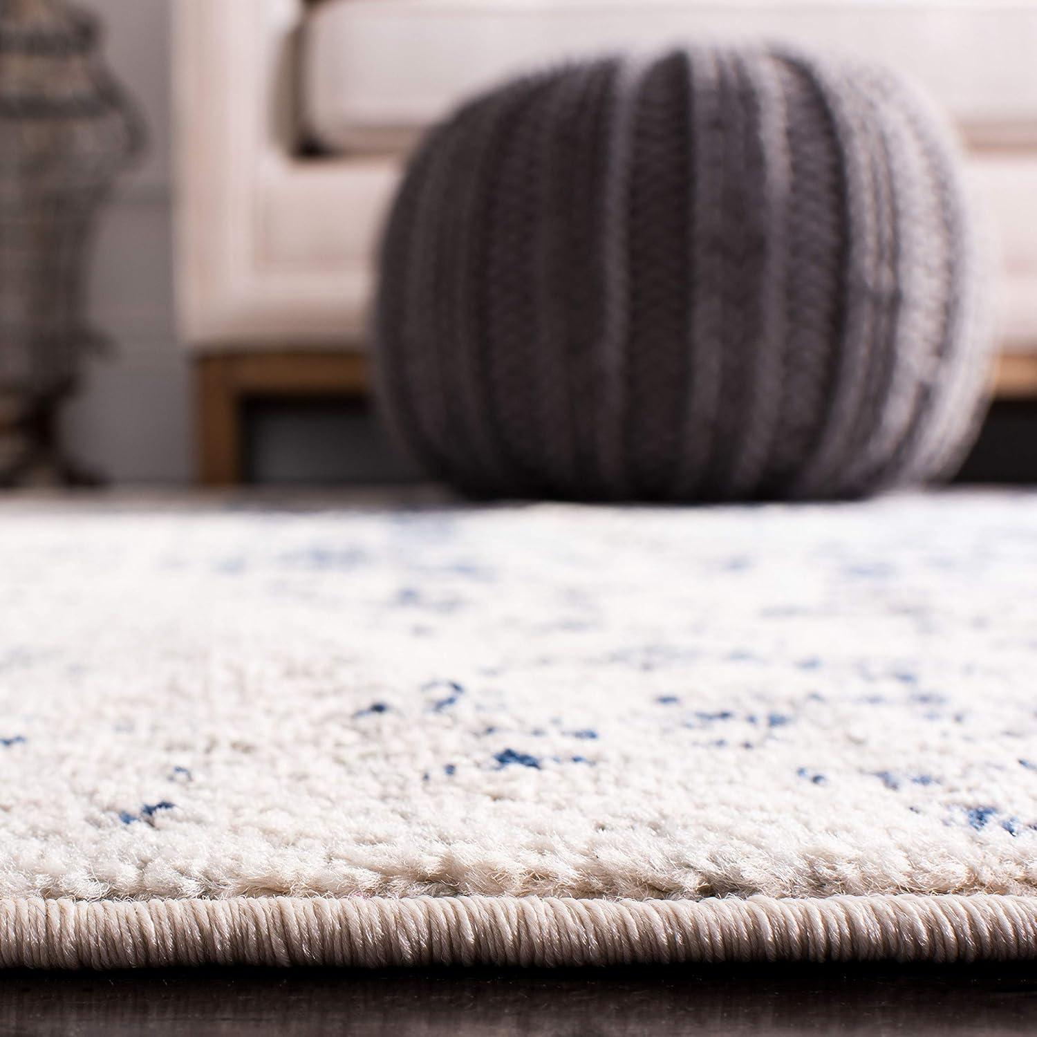 SAFAVIEH Madison Katina Traditional Area Rug, Cream/Navy, 11' x 15'