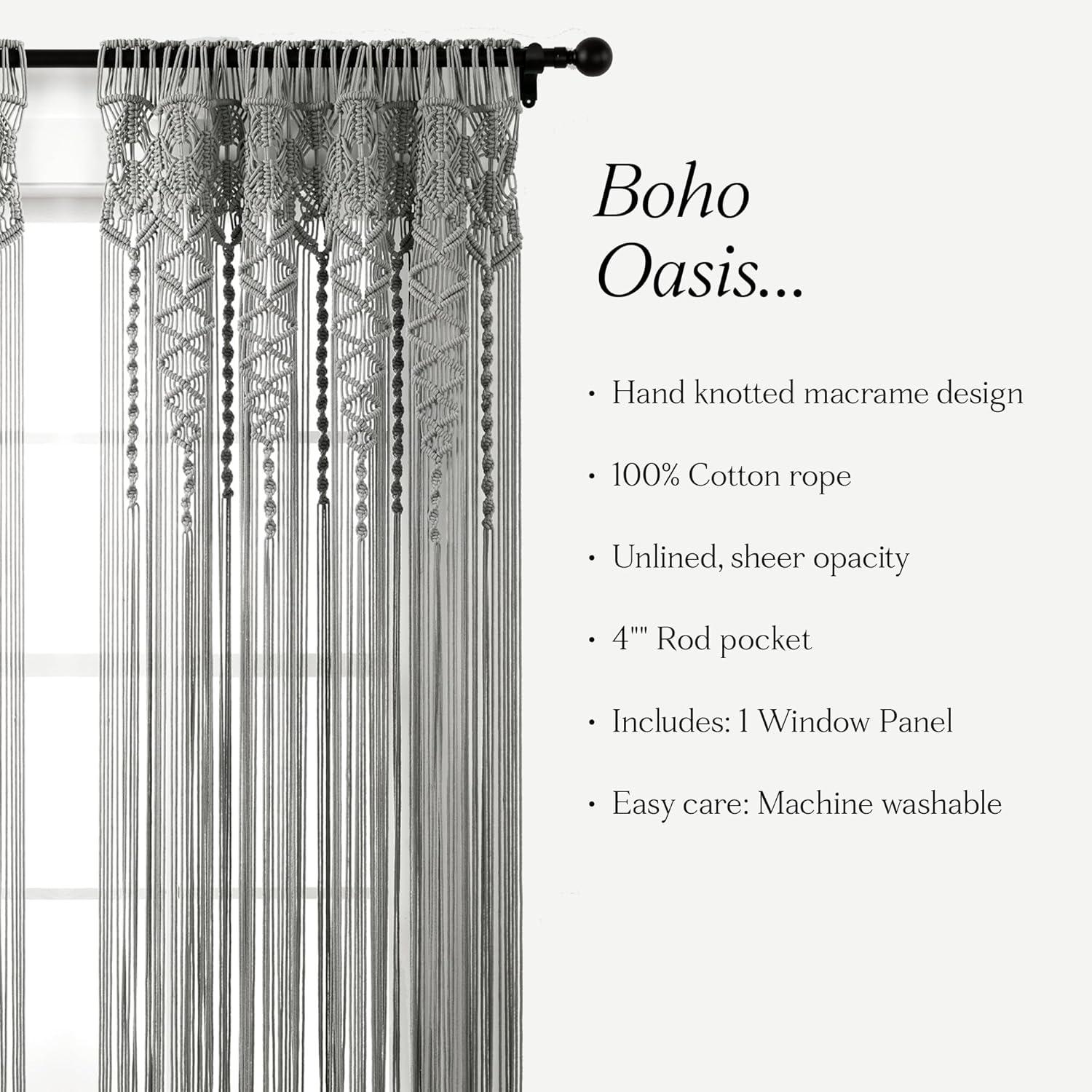 Reyna Cotton Semi Sheer Curtain Panel