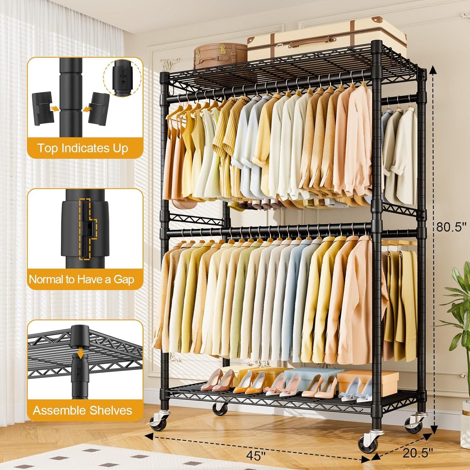 SOOTBA Rolling Clothes Hanger