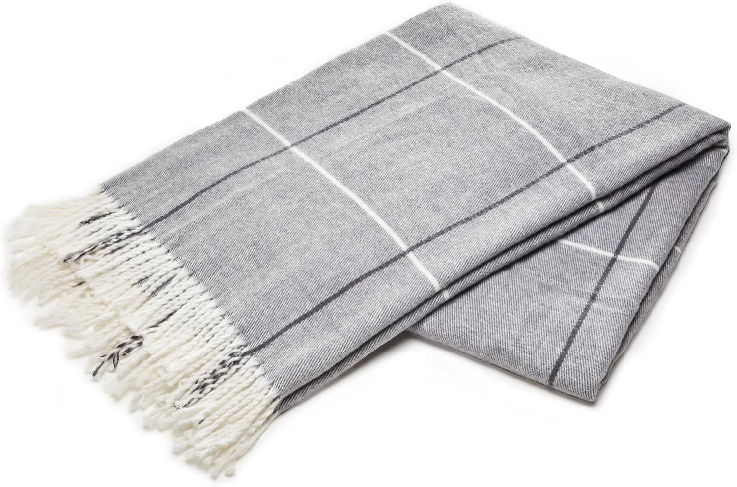 Queen Gray Reversible Machine Washable Blanket