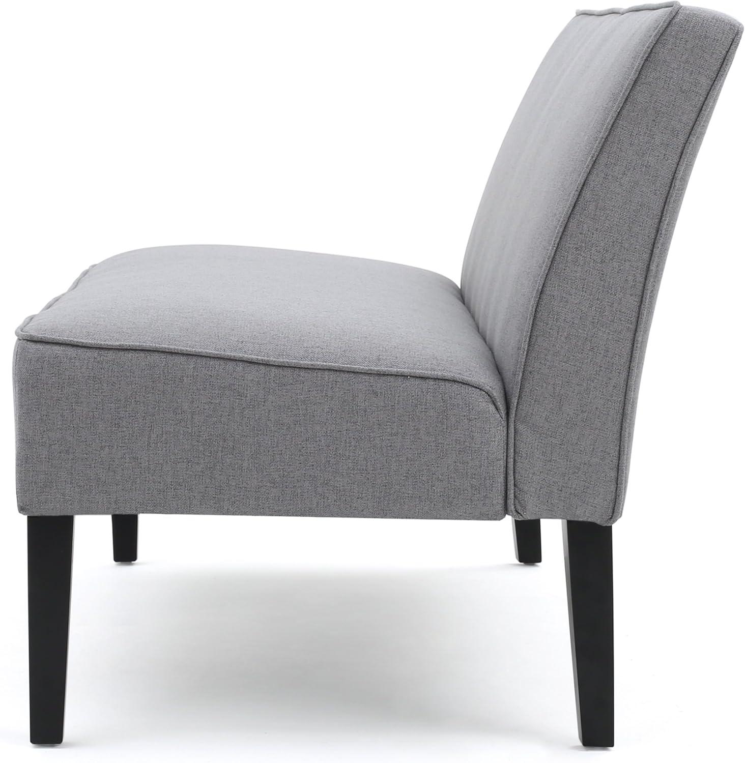 Dejon Loveseat Gray - Christopher Knight Home: Armless, Upholstered, Polyester, Hardwood Frame