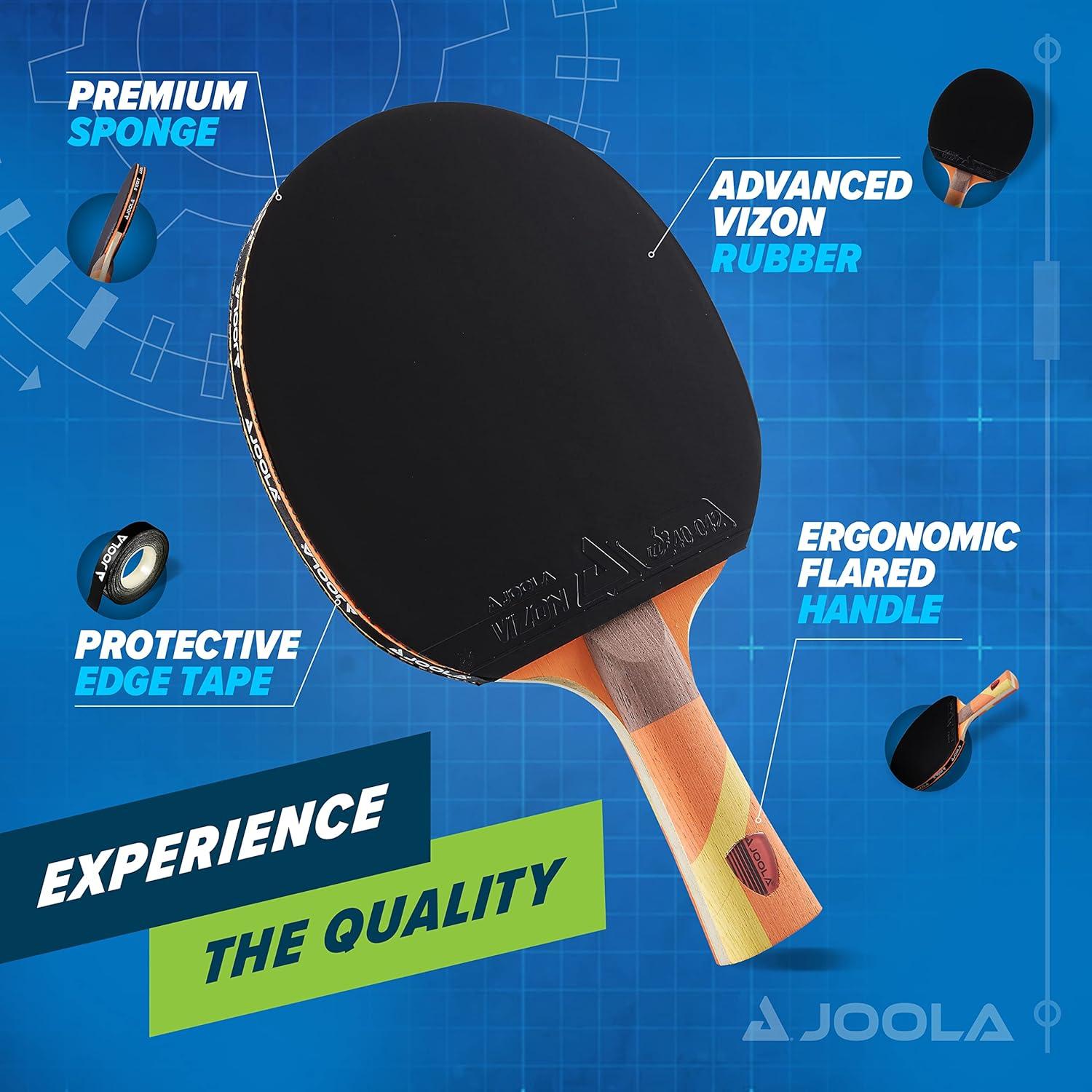 JOOLA Omega Strata - Table Tennis Racket with Flared Handle