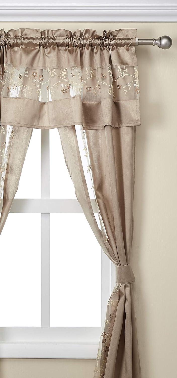 Achim Fairfield Five Piece Window Curtain Set, Rod Pocket, Polyester