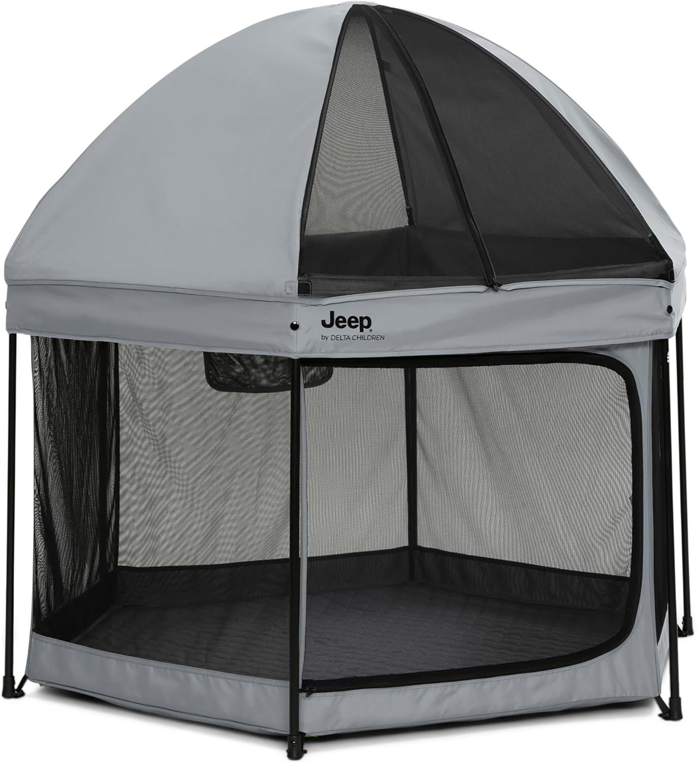 Jeep Hexagon Pop Up Playard with Removable Canopy