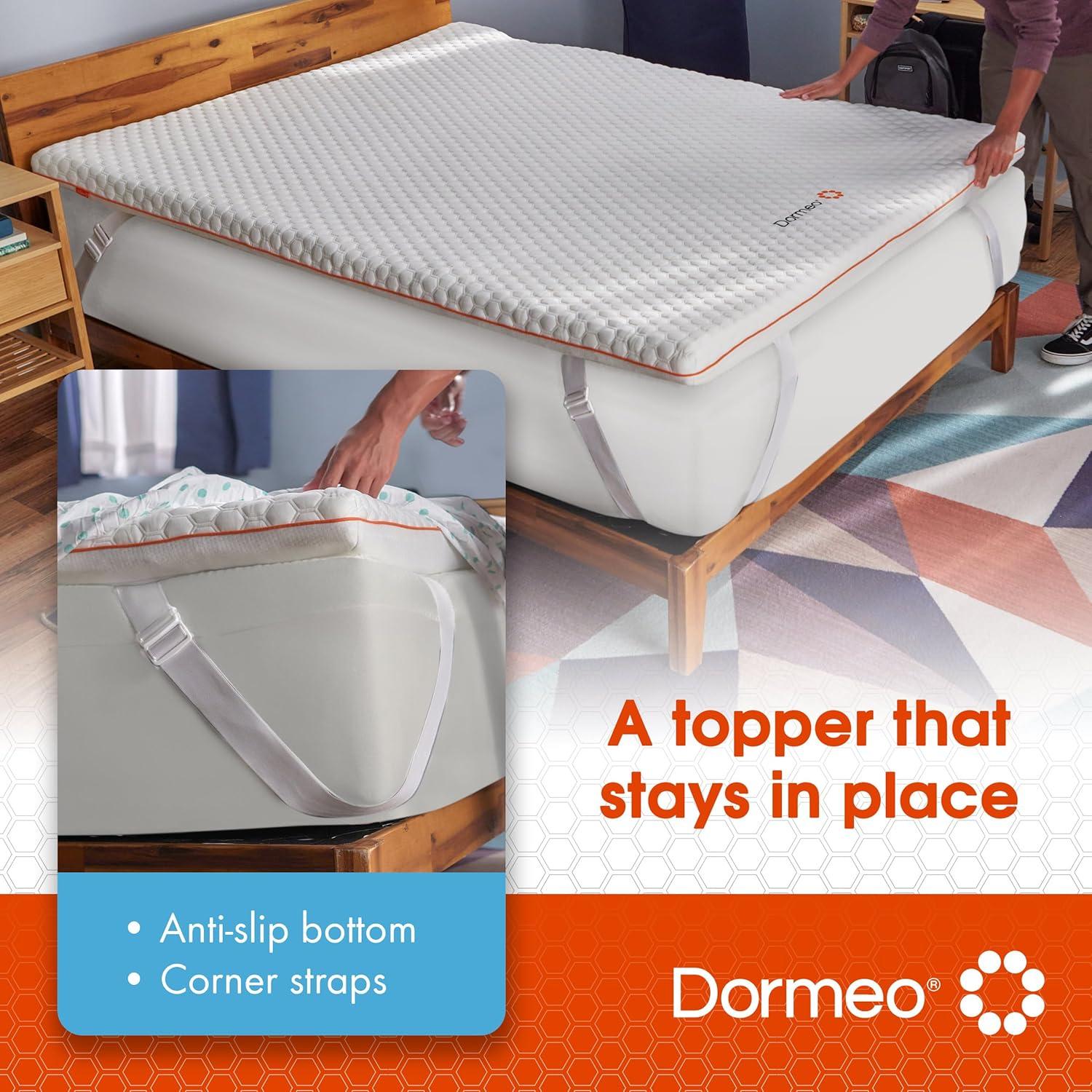 Dormeo Premium Mattress Topper Twin Bed 3 inch Cooling Mattress Topper with Octaspring Technology