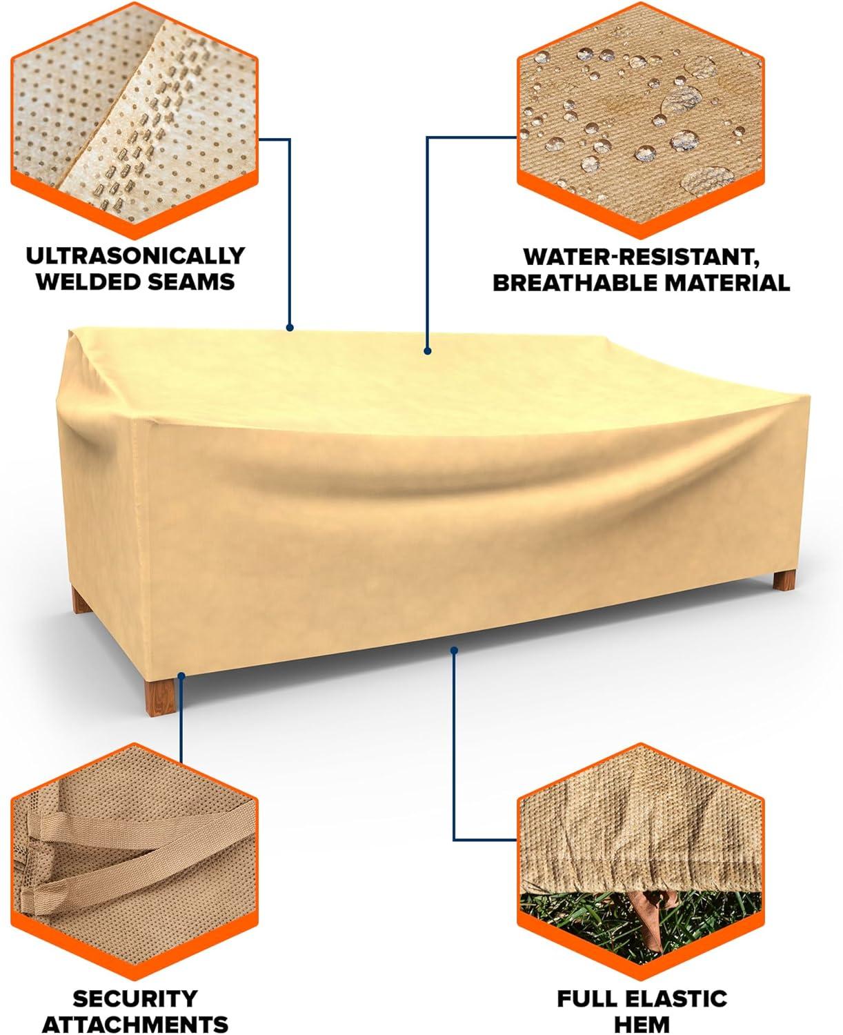 Extra Large Tan Waterproof Patio Loveseat Cover