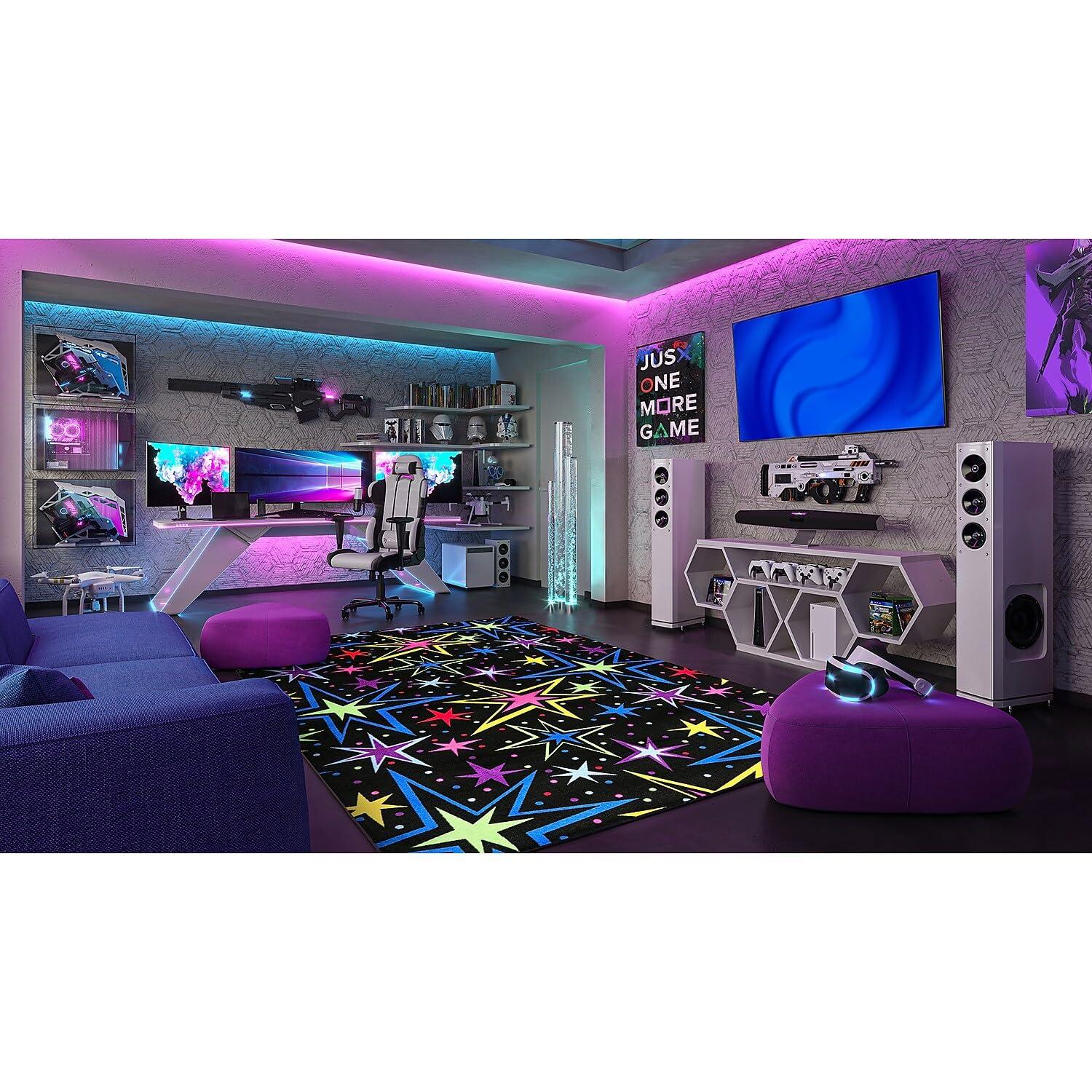 Joy Carpets Kapow Fluorescent Area Rug