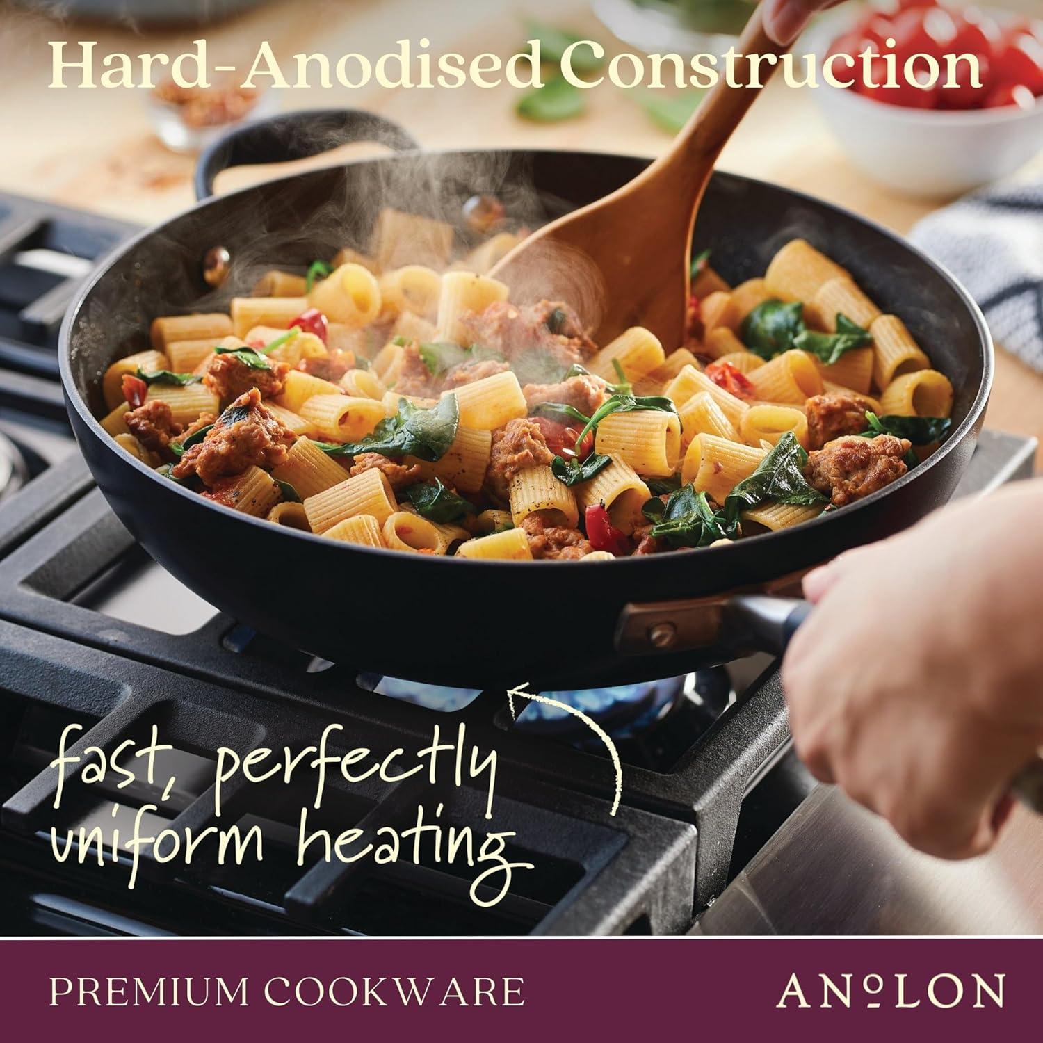 Anolon Anolon Advanced Home Hard Anodized Nonstick Cookware Set, 11 Piece