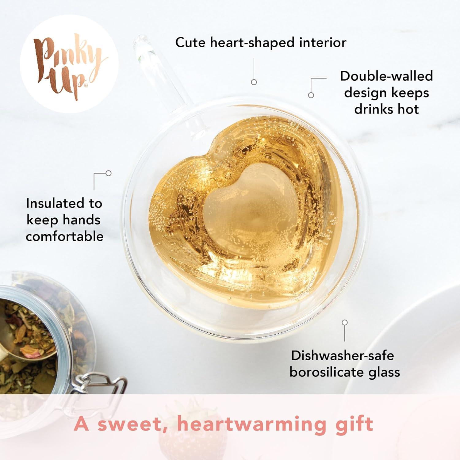 Heart 8-oz. Double Wall Glass Tea Mug