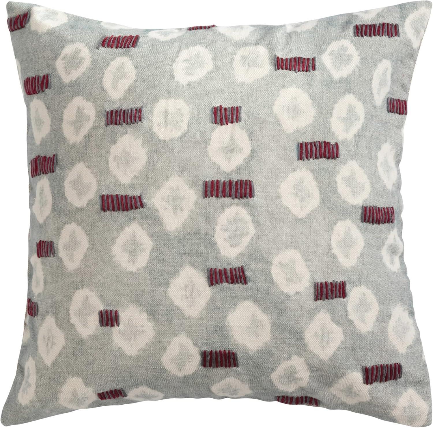 Creative Co-Op Tie Dye Textiles Embroidered Cover Front: 100% Linen, Back: 100% Cotton Pillow Cover