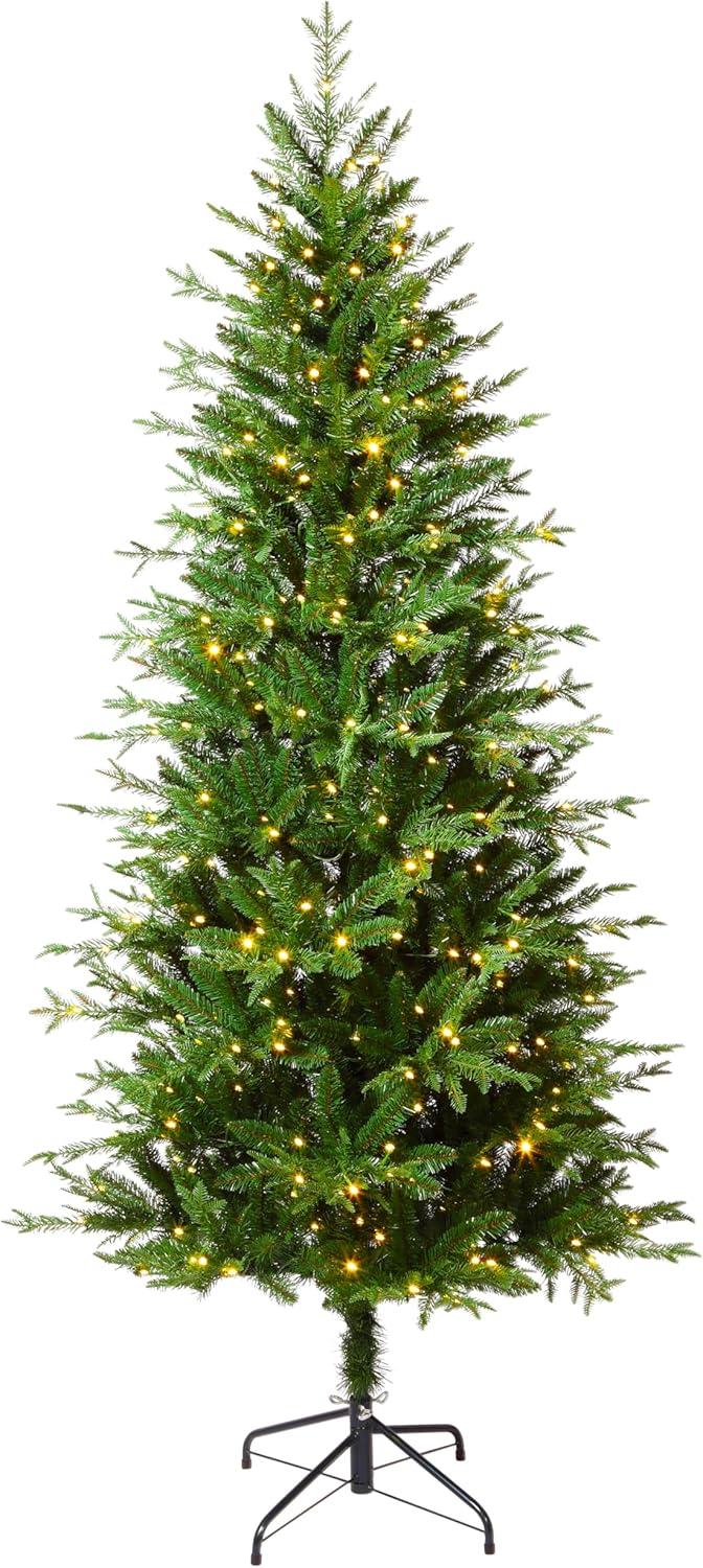 6.5' Artificial Fir Christmas Tree with Color & Clear Lights