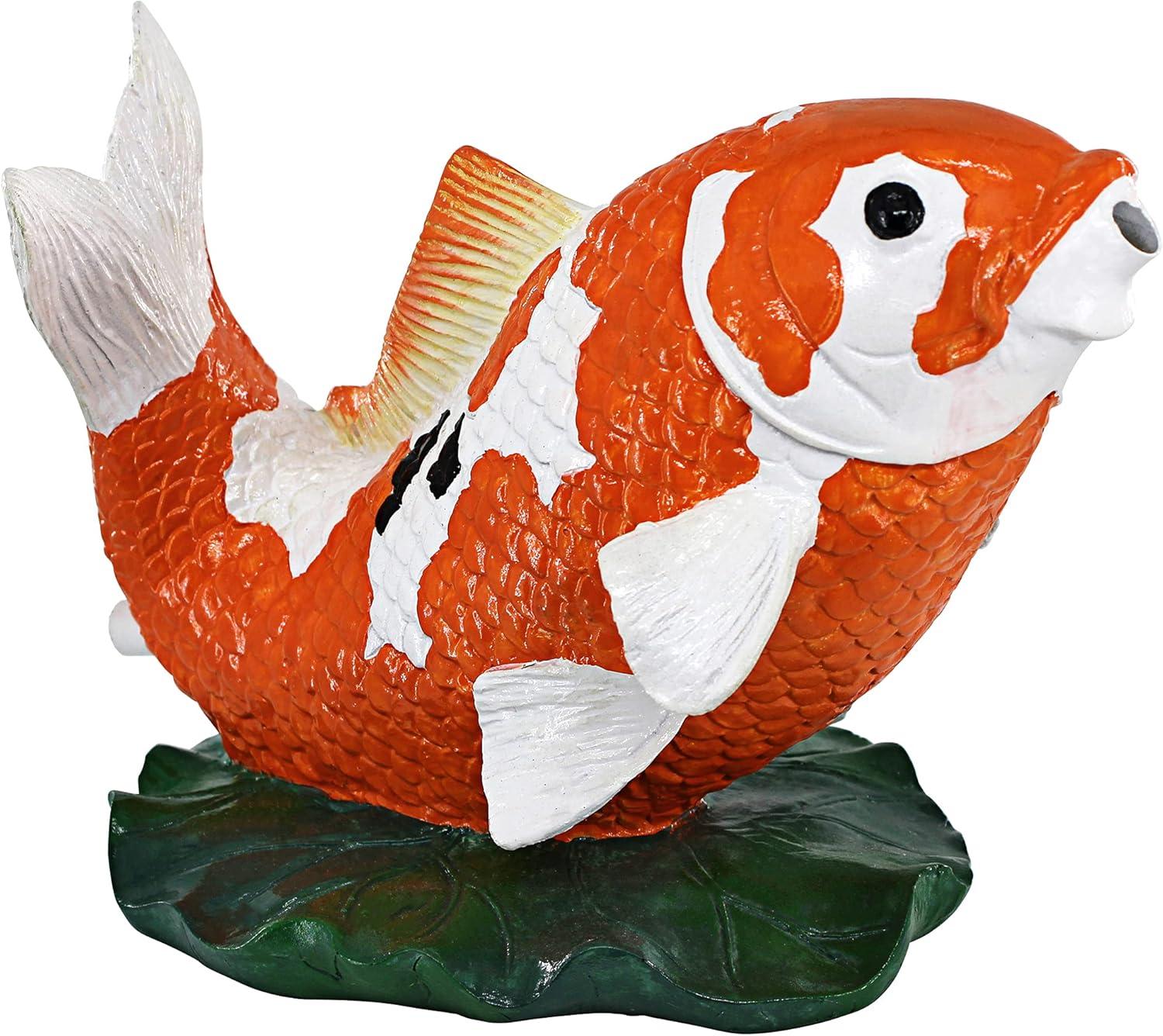 Design Toscano Kohaku Asian Koi Piped Spitter Statue