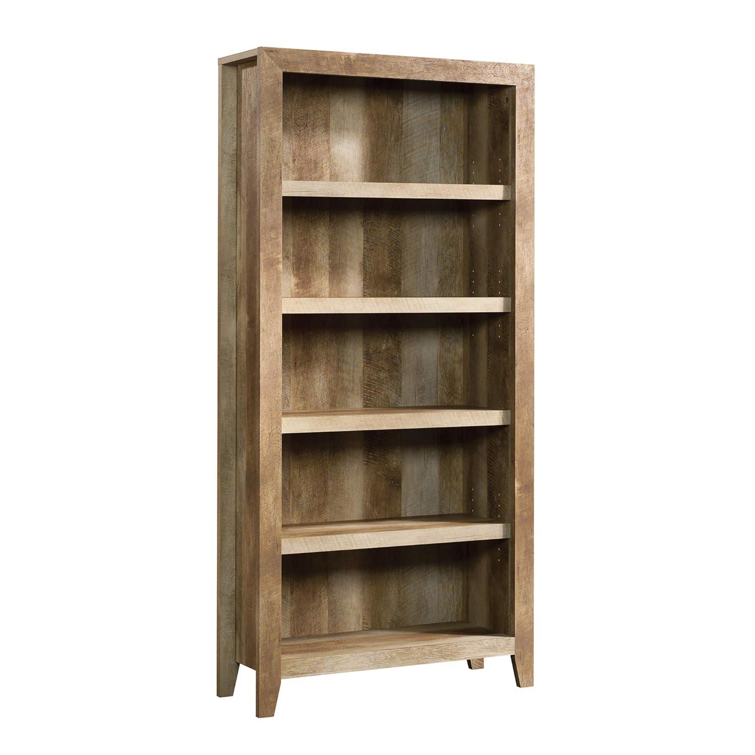Sauder Dakota Pass 5-Shelf Bookcase, Char Pine Finish