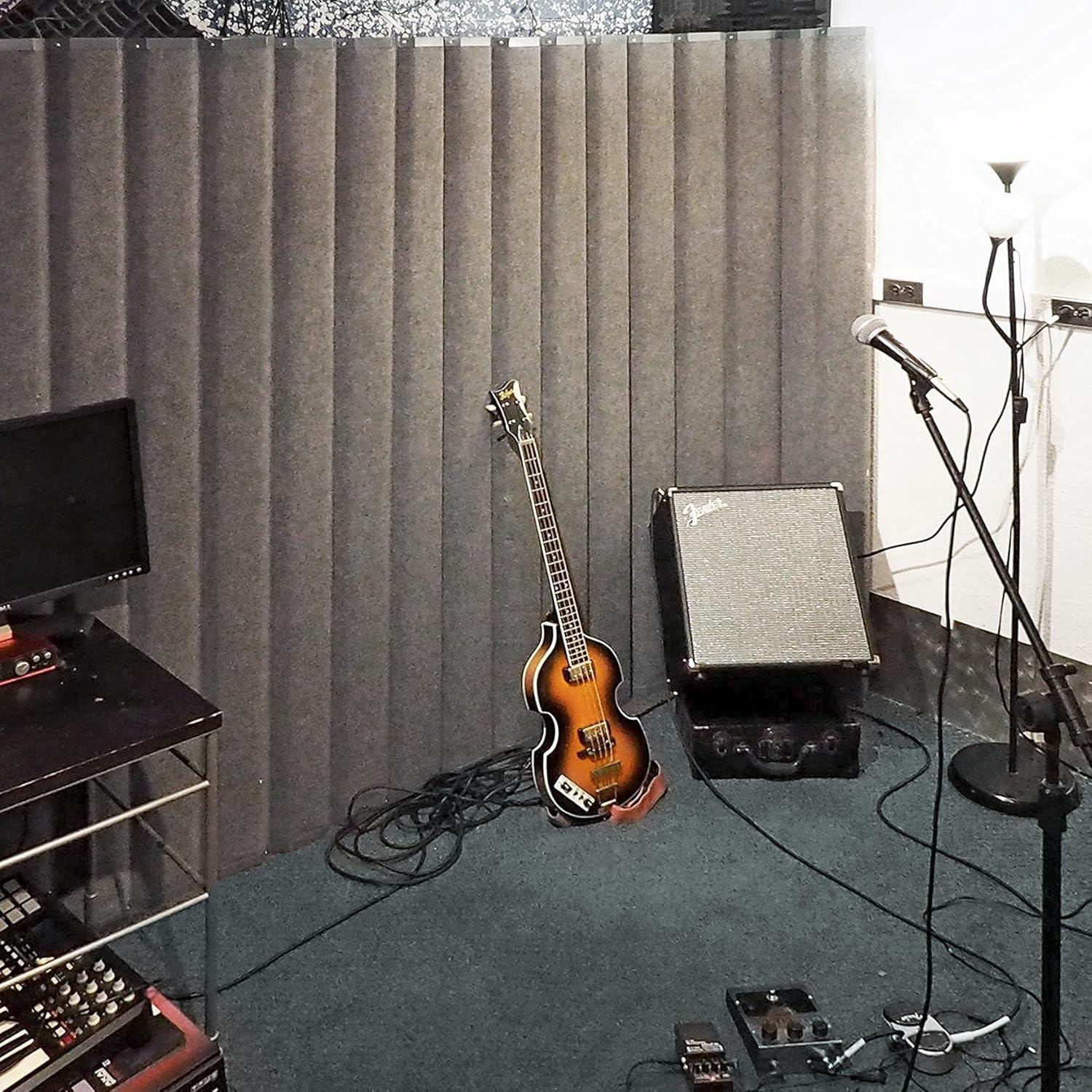 Gray Acoustical Folding Partition Wall with Magnetic Connectors