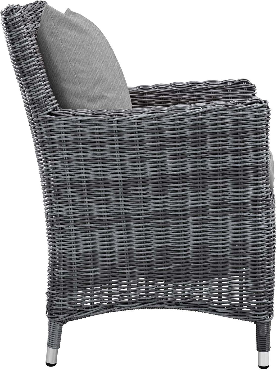 Modway Summon Wicker Rattan Outdoor Patio Dining Armchair