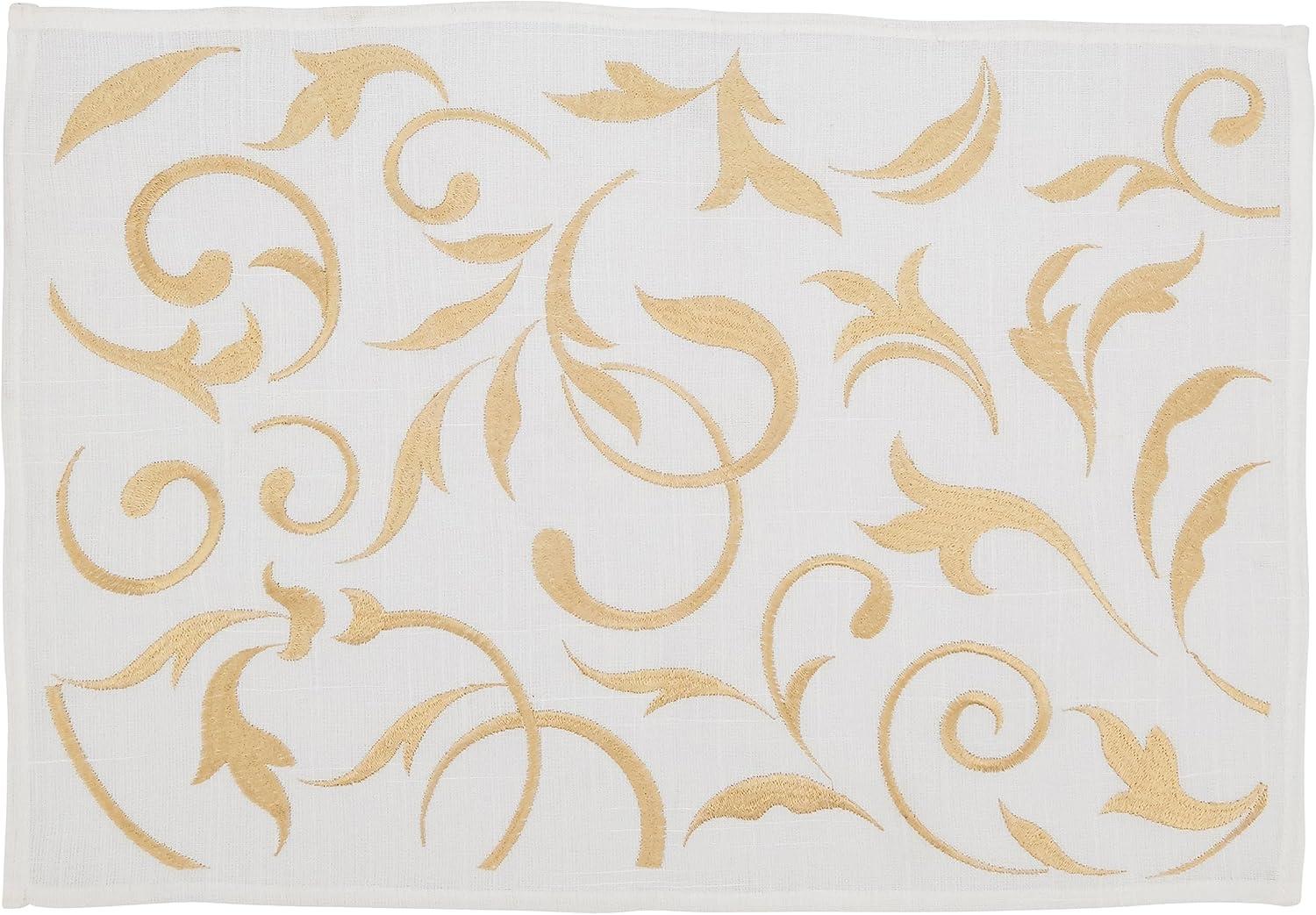 Saro Zensi Collection Polyester No Pattern Rectangle Placemat (Set of 4)