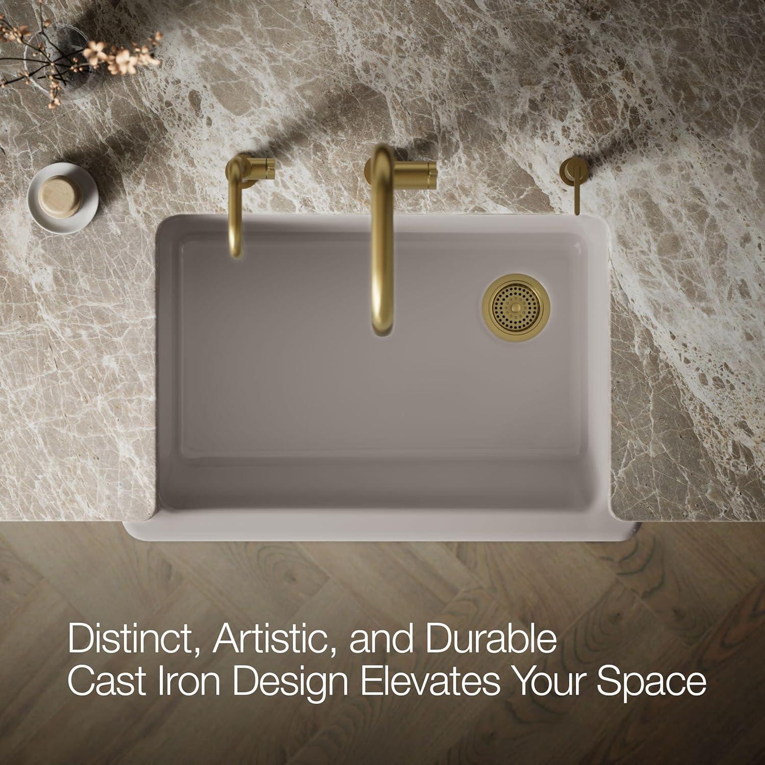 Whitehaven® 33" x 22" Self-Trimming Under-Mount Single-Bowl Kitchen Sink with Tall Apron