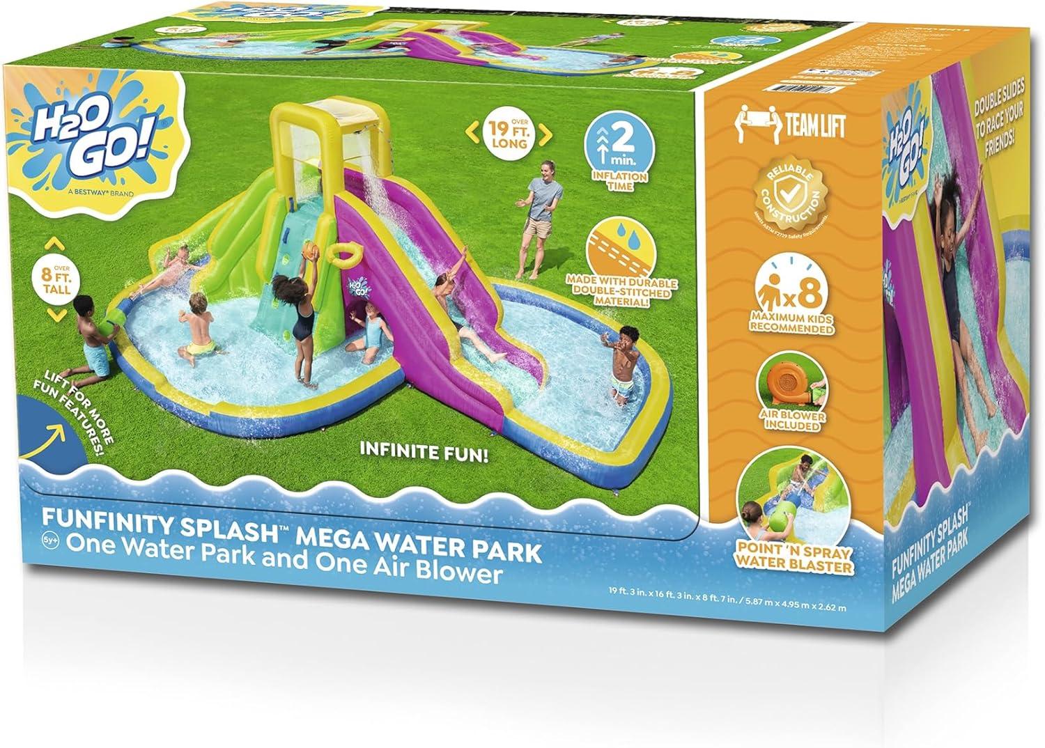 Bestway H2OGO! Funfinity Splash Kids Inflatable Mega Water Park with Blower