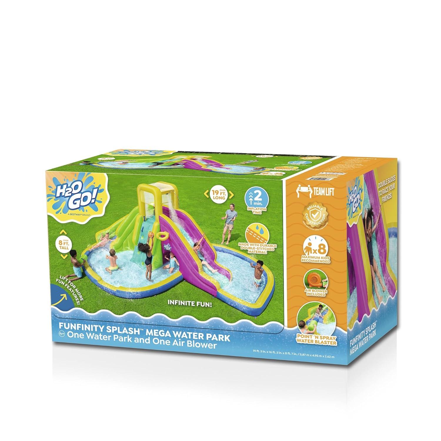 Bestway H2OGO! Funfinity Splash Kids Inflatable Mega Water Park with Blower