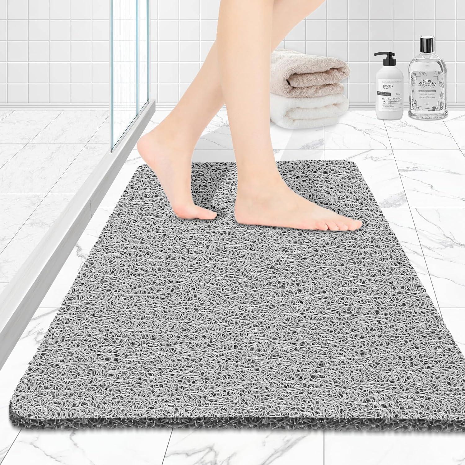 Bathtub Mat Non-Slip Grey - 32"x24"