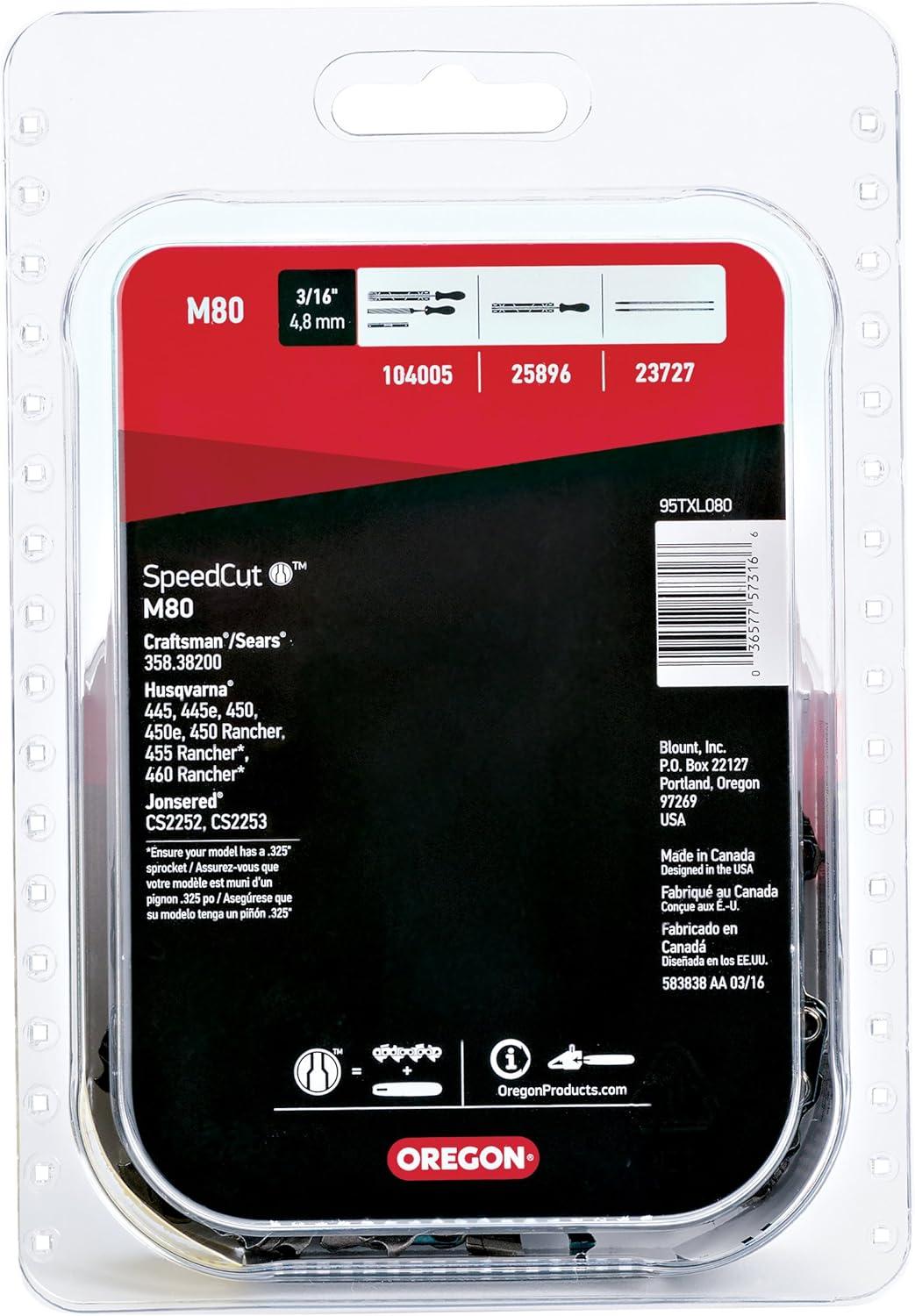 Oregon M80 SpeedCut Saw Chain, 20"