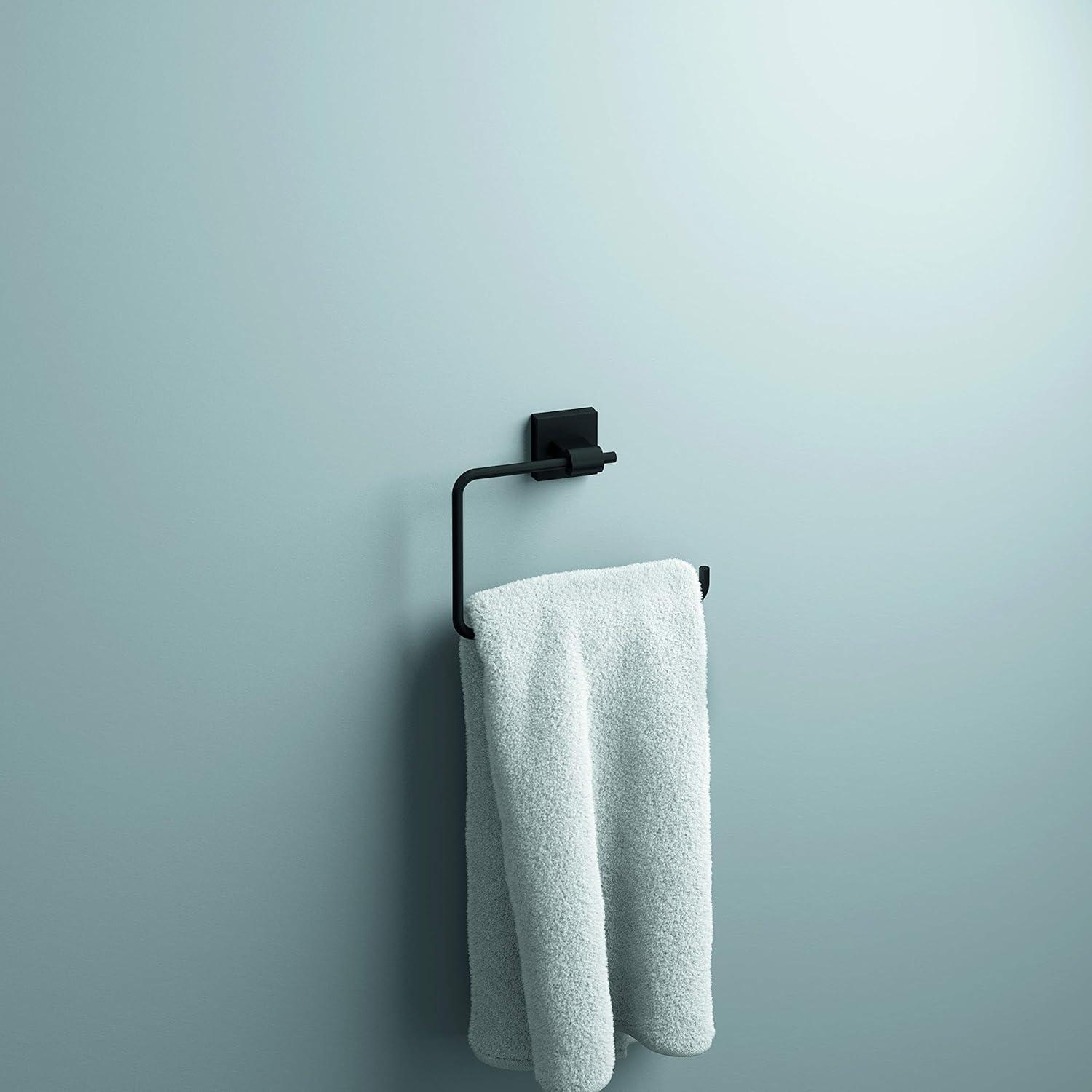Franklin Brass MAX46-FB Maxted Towel Ring, 7.87 x 2.15 x 6.04 Inches, Matte Black