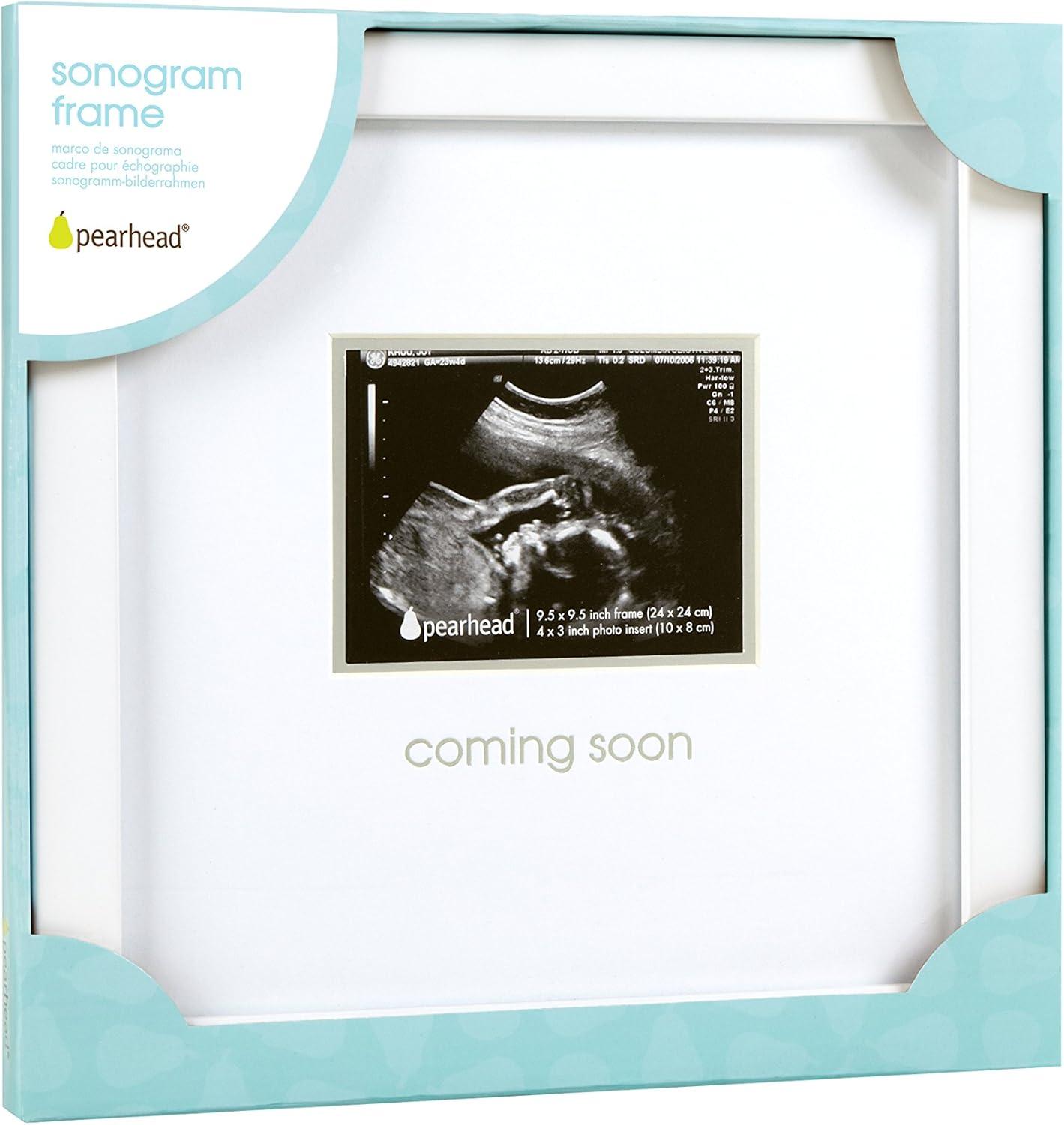 Pearhead "Coming Soon" Sonogram Frame, White
