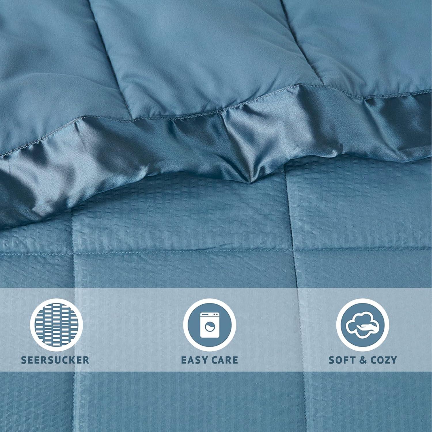 Madison Park Cambria Oversized Down Alternative Blanket with Satin Trim