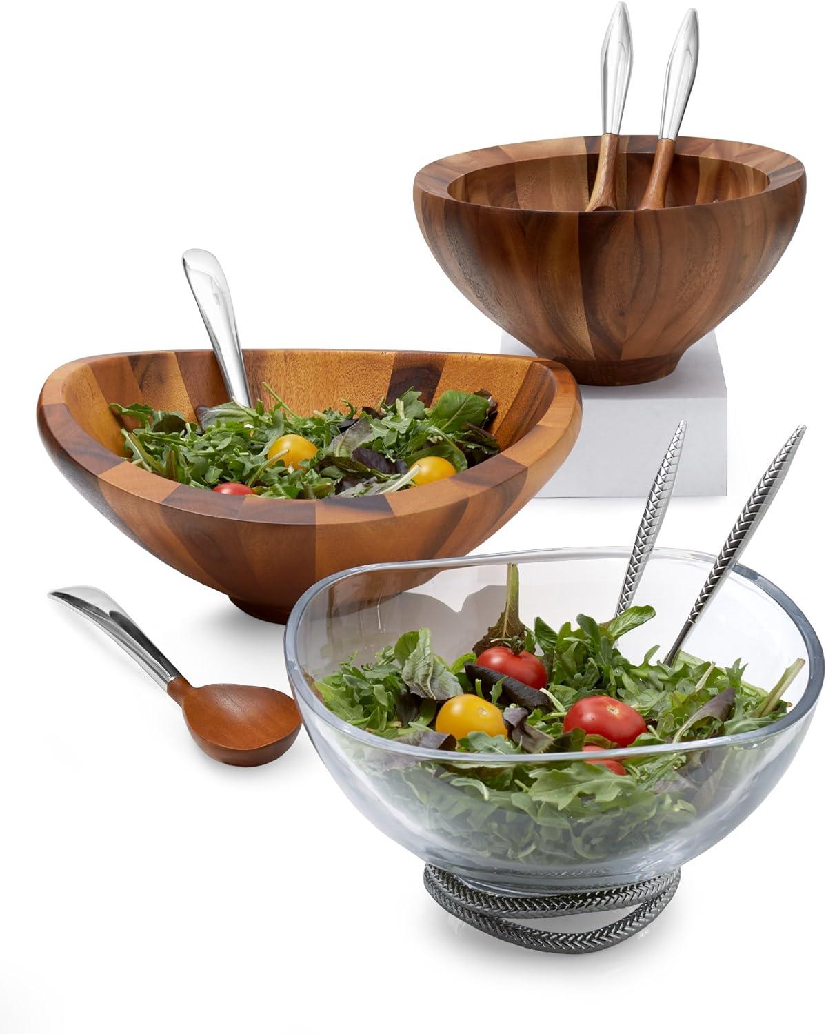 Nambe Butterfly Salad Bowl W/ Server