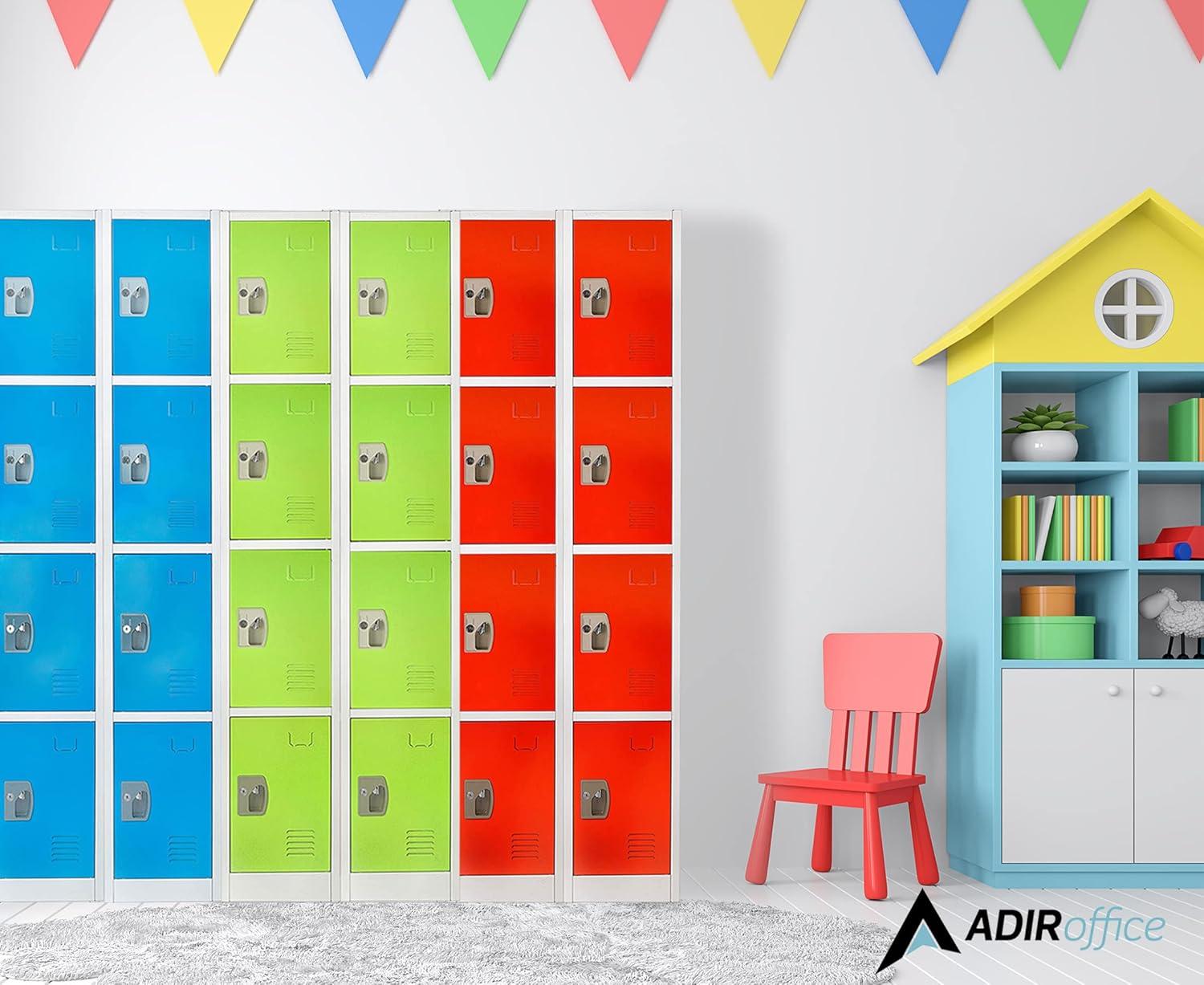 AdirOffice 12'' Wide Steel 4-Tier School and Gym Locker