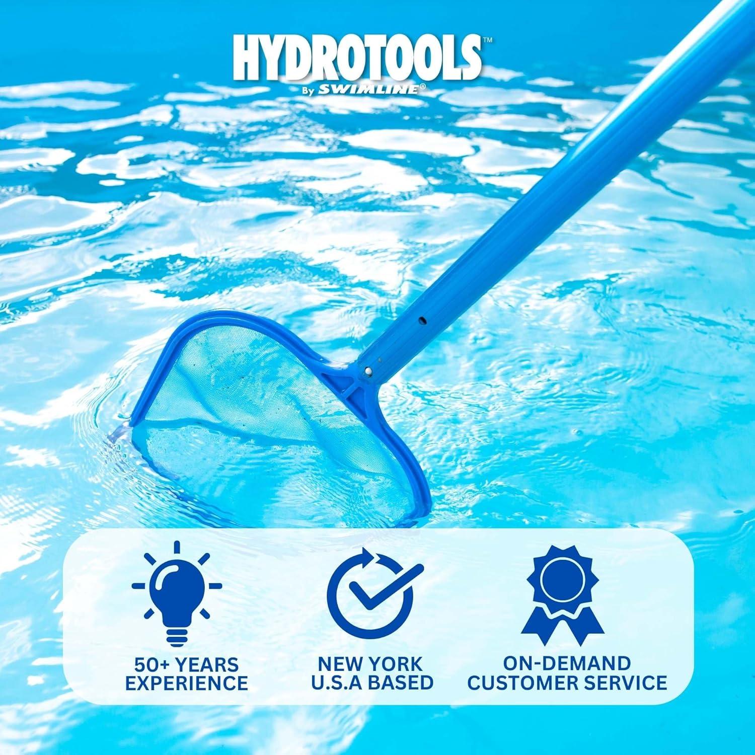 Swimline Lightweight Leaf Skimmer Swimming Pool and Spa Maintenance Net with 24" to 48" Adjustable Aluminum Telescoping Pole