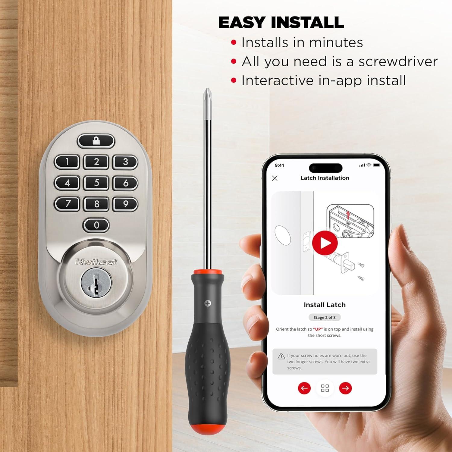 Halo Wi-Fi Smart Lock Keypad Single Cylinder Deadbolt with Smartkey Security