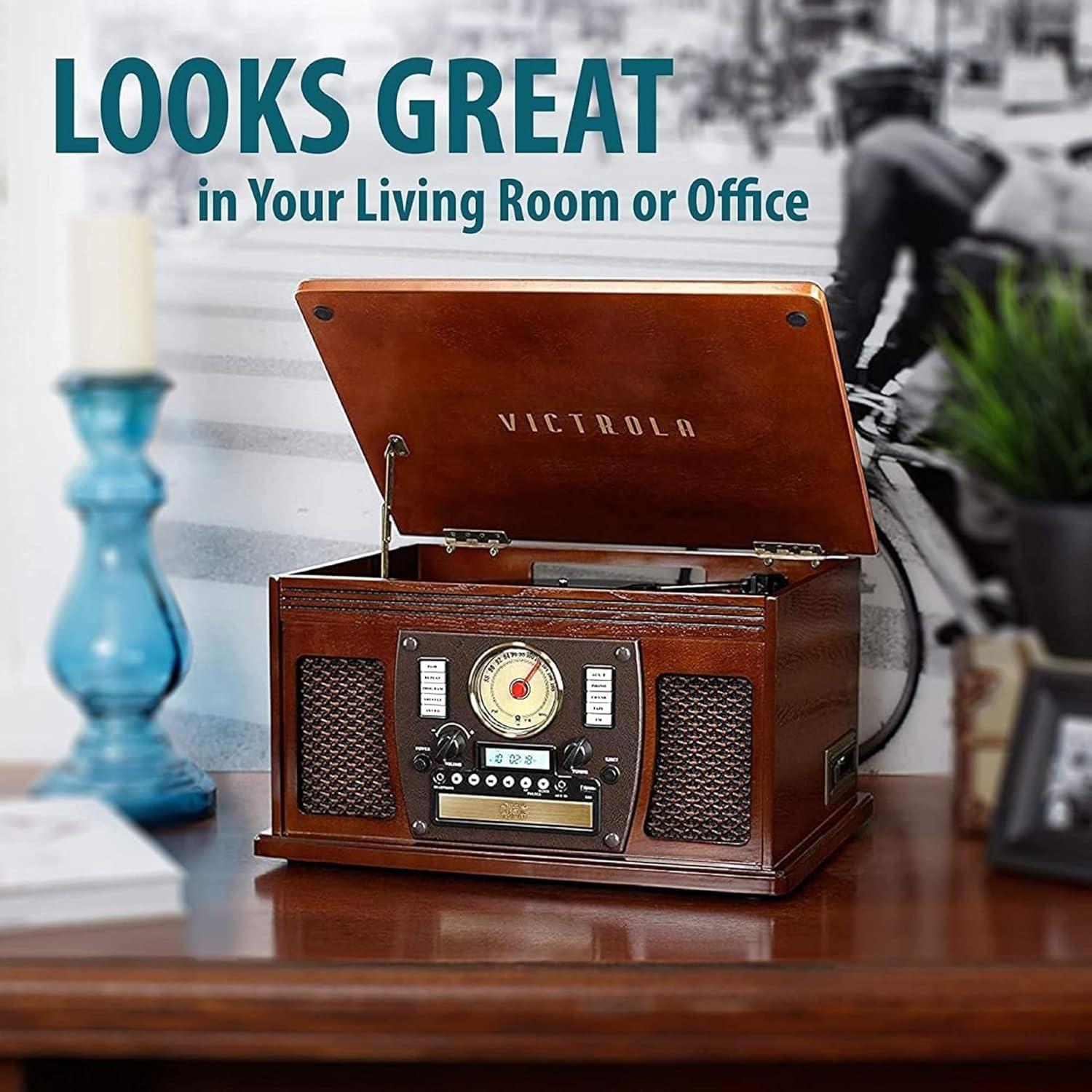 Victrola - Bluetooth Stereo Audio System - Mahogany