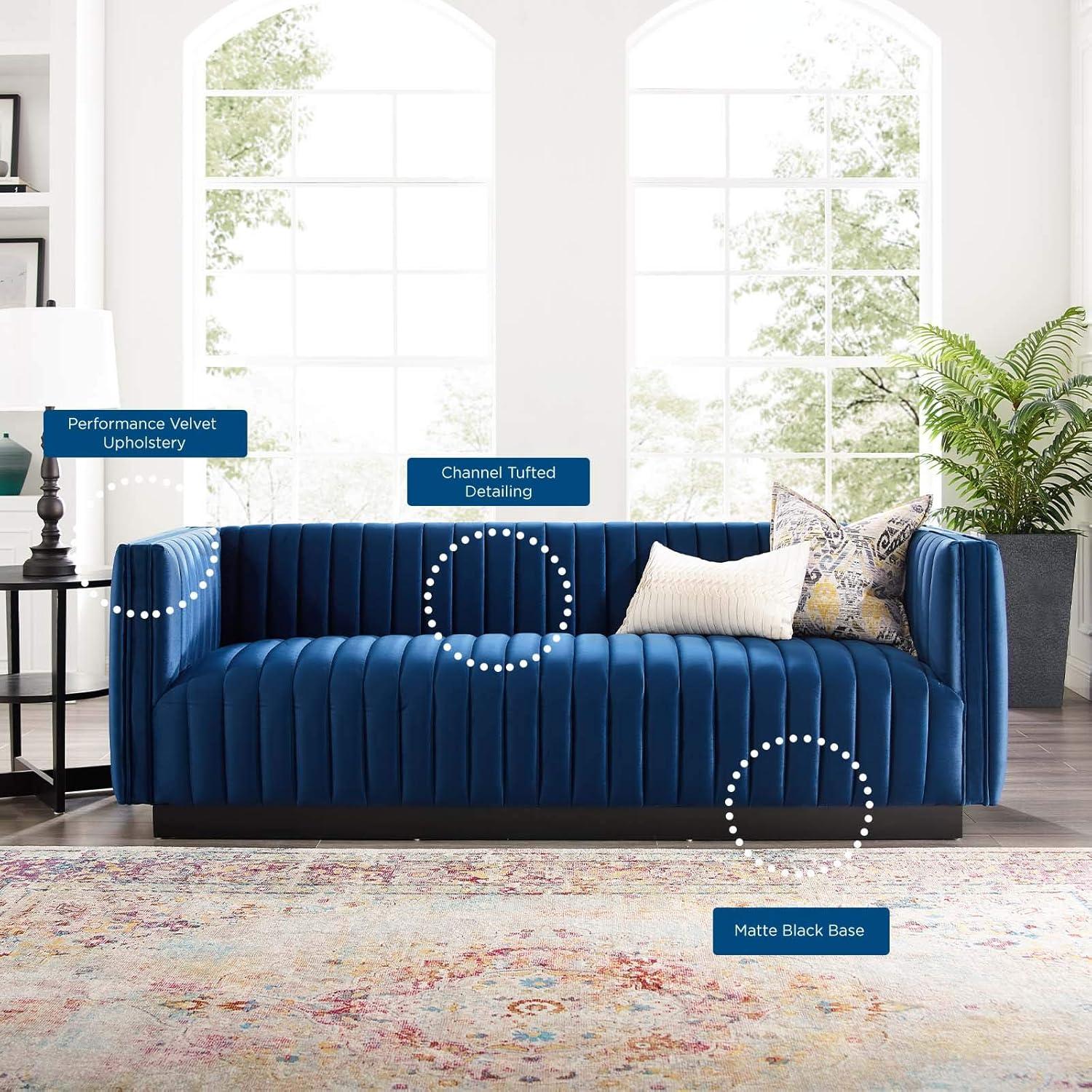 Modway Conjure Channel Tufted Velvet Sofa