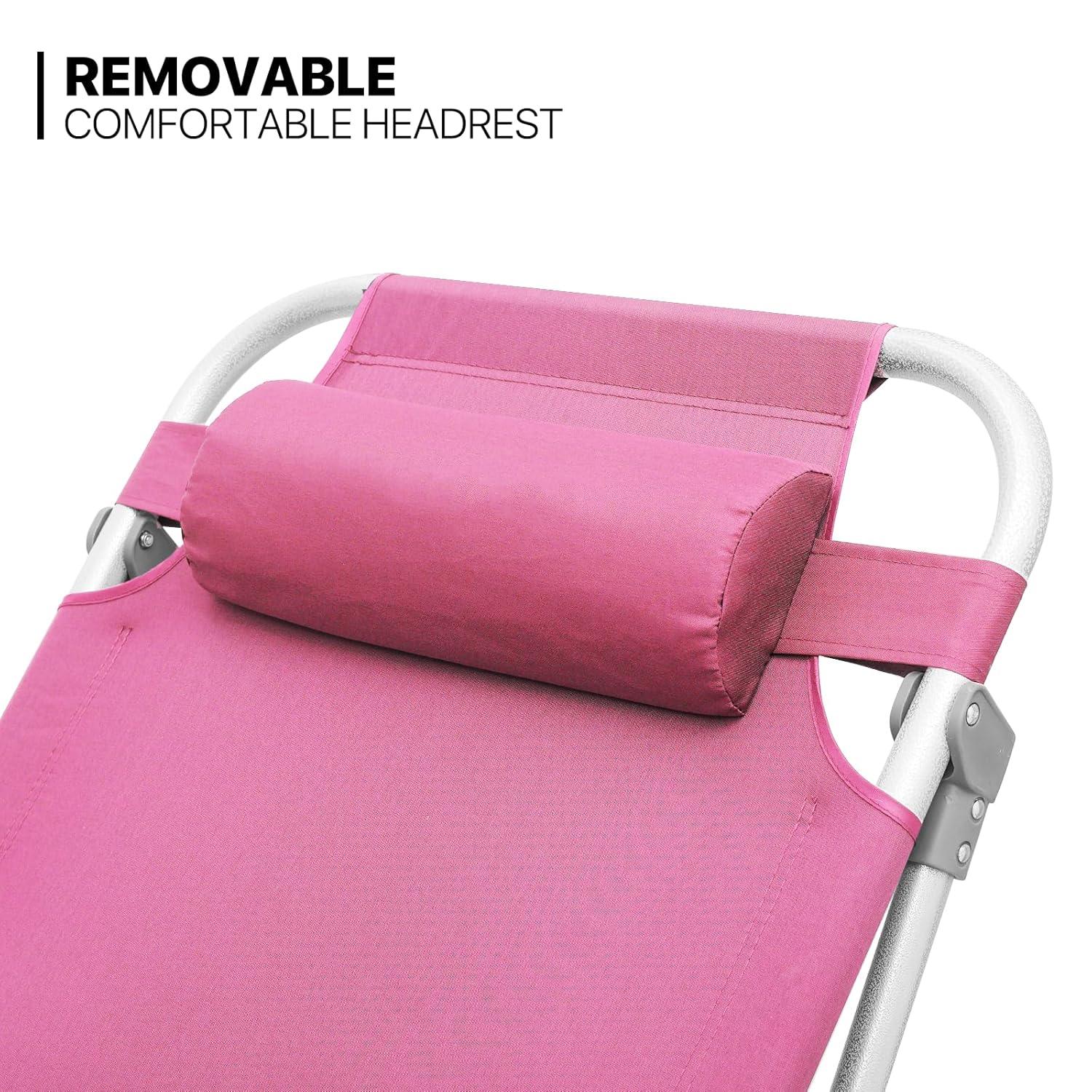 Folding Travel Cot Portable Camping Bed with Pillow & Carry Bag for Beach Indoor & Outdoor Travel