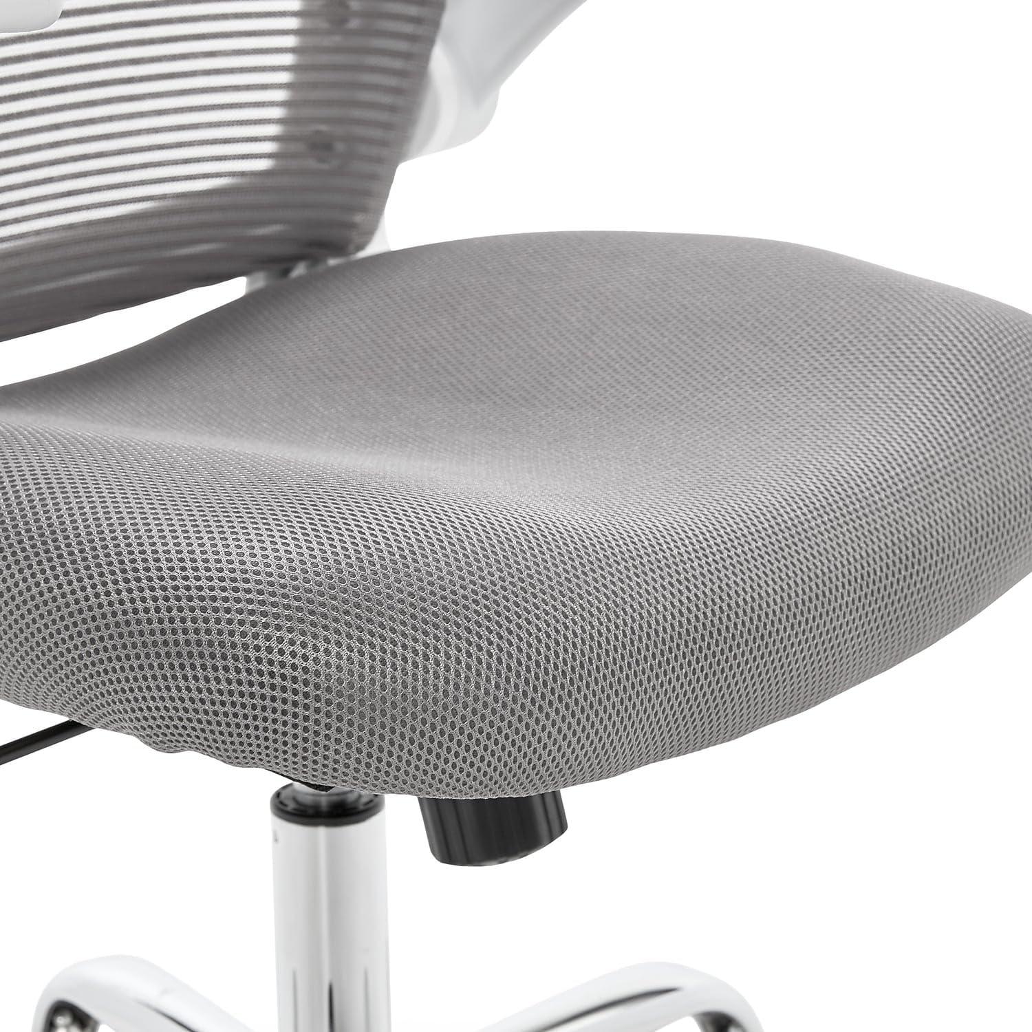 Modern Gray Mesh Ergonomic Office Chair with Adjustable Arms