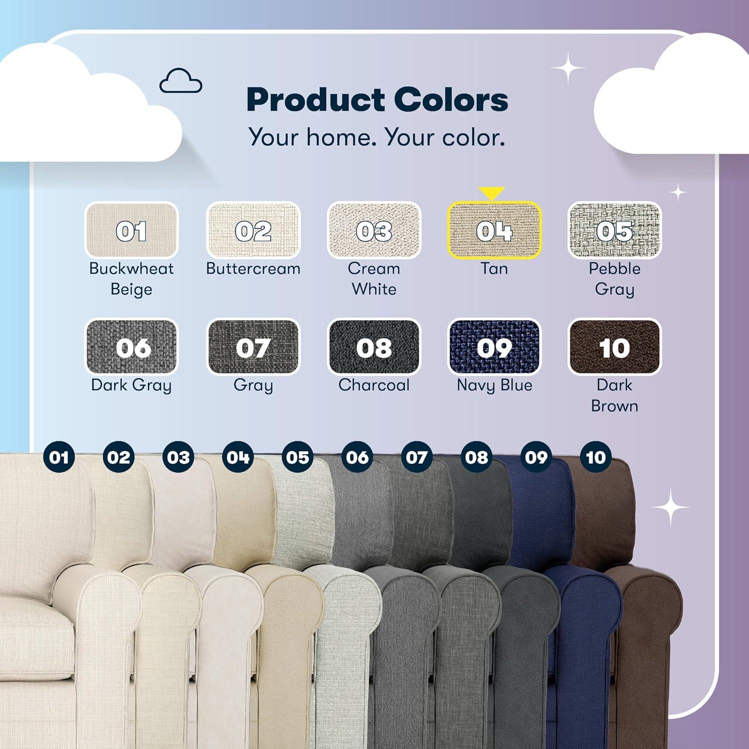 Serta Copenhagen 61" Rolled Arm Sofa, Easy Care Fabric, Soft Pillow Back, Pocket Coil Seat Cushions