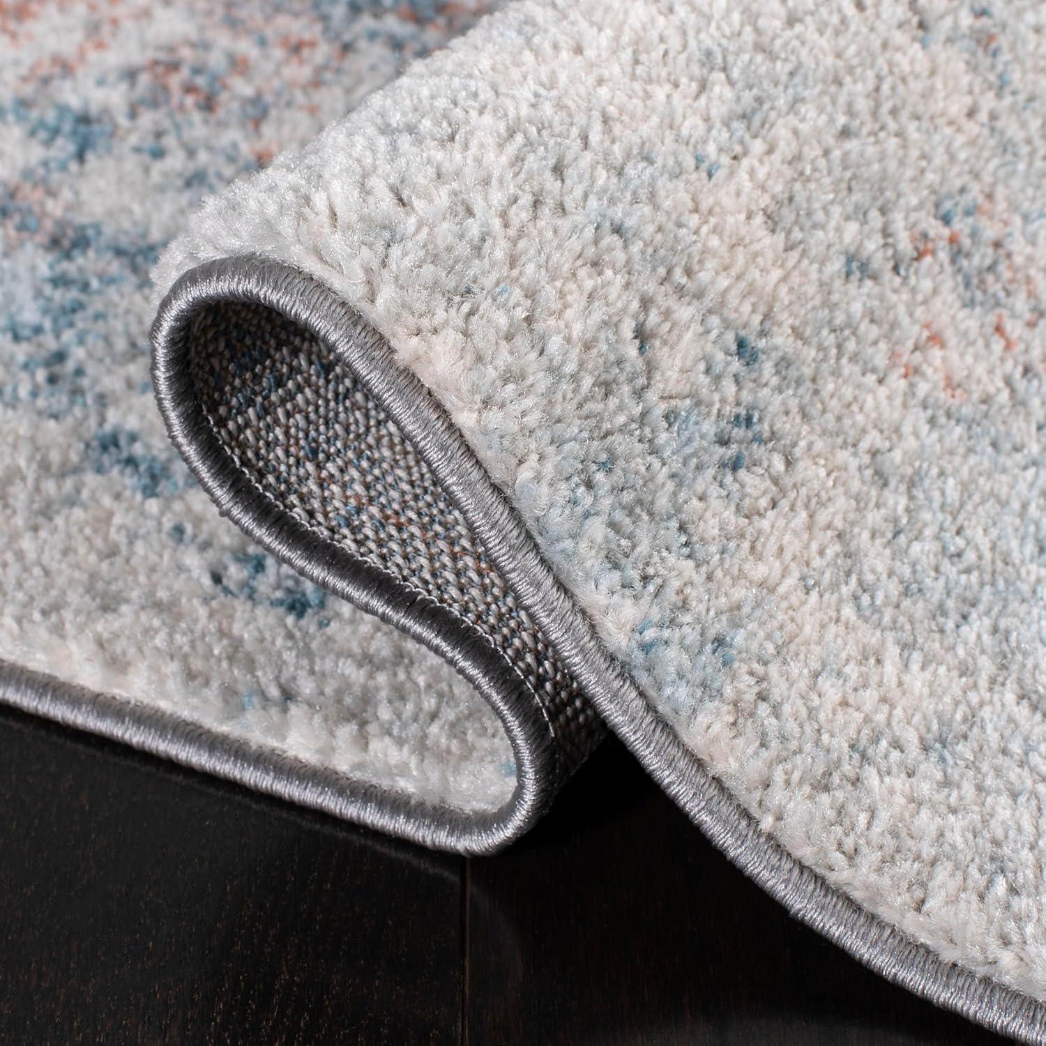 Tulum TUL209 Power Loomed Indoor Area Rug - Light Blue/Ivory - 5'3"x7'6" - Safavieh