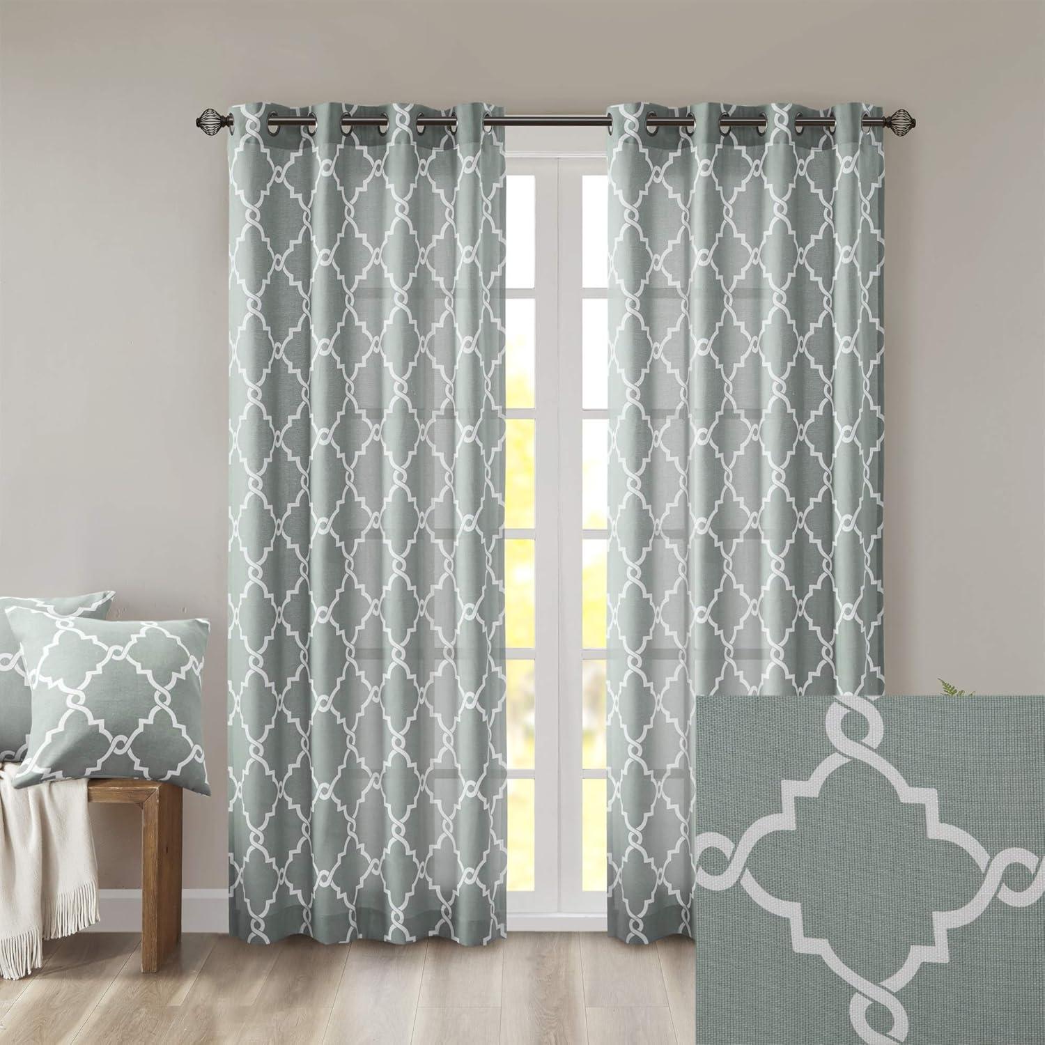 Madison Park Fretwork Print Grommet Top Single Window Curtain Panel & Reviews | Wayfair