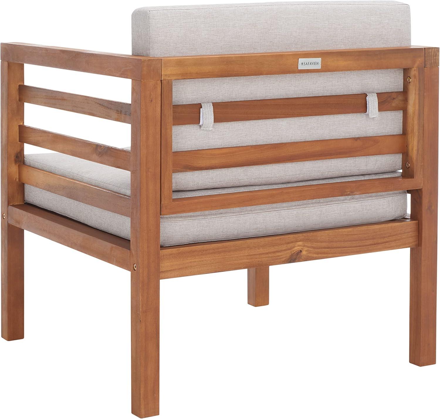 Kinnell Outdoor Armchair Indoor/Outdoor - PAT7301 - Natural/Light Grey - Safavieh