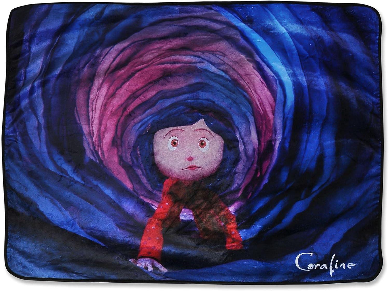 Coraline Fleece Throw Blanket with Sherpa Lining, 45 x 60 Inches