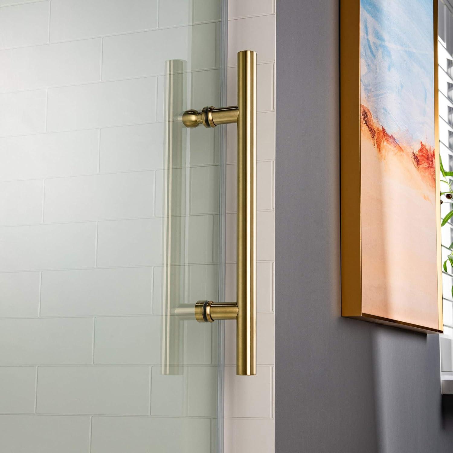 56"-60" W x 62" H Single Sliding Frameless Bathtub Door with 3/8"(10mm) Clear Tempered Glass