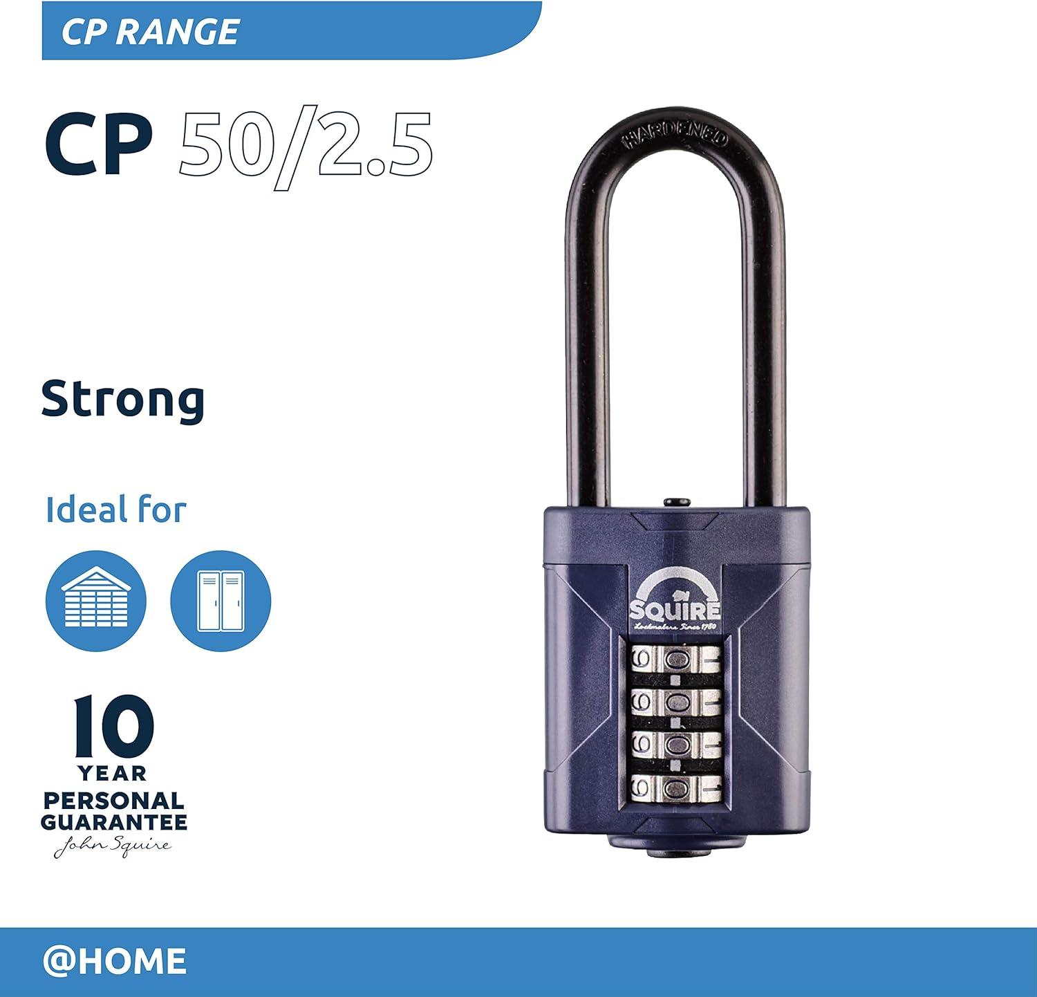 Weathershield™ Long Shackle Combination Padlock | 5-Wheel | CP60/2.5